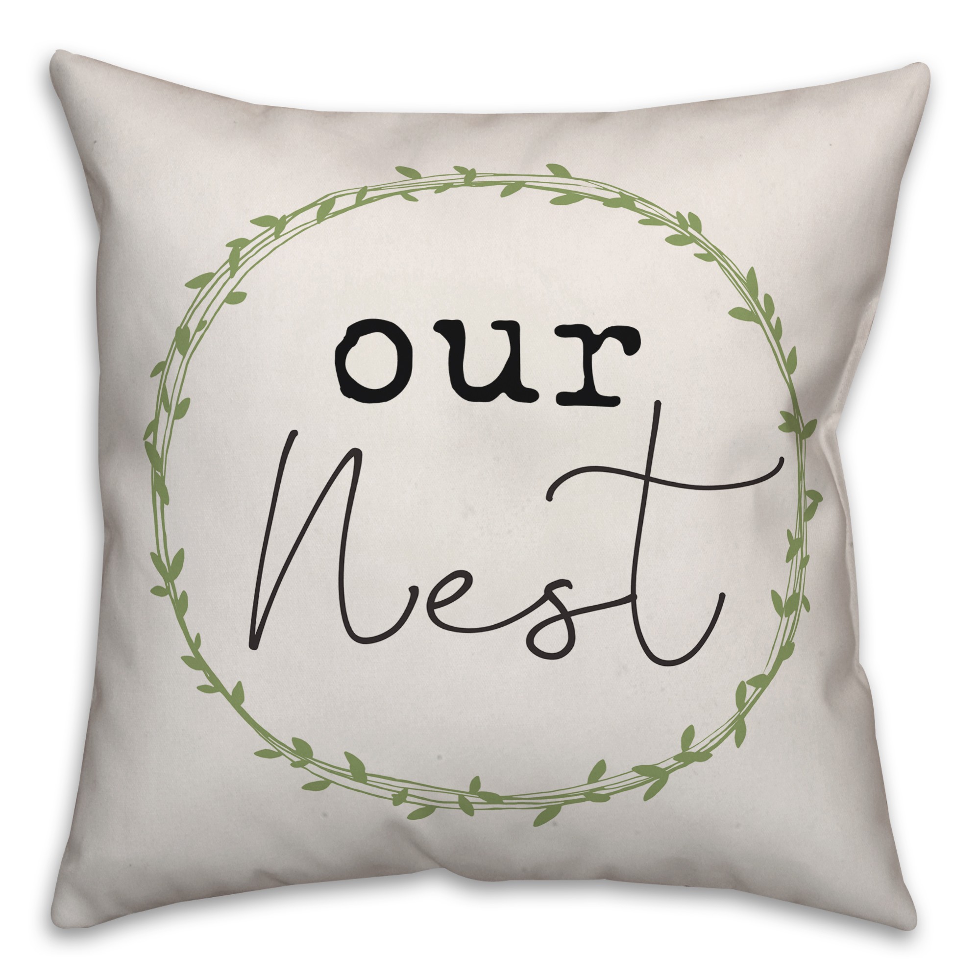 Our Nest Wreath Pillow