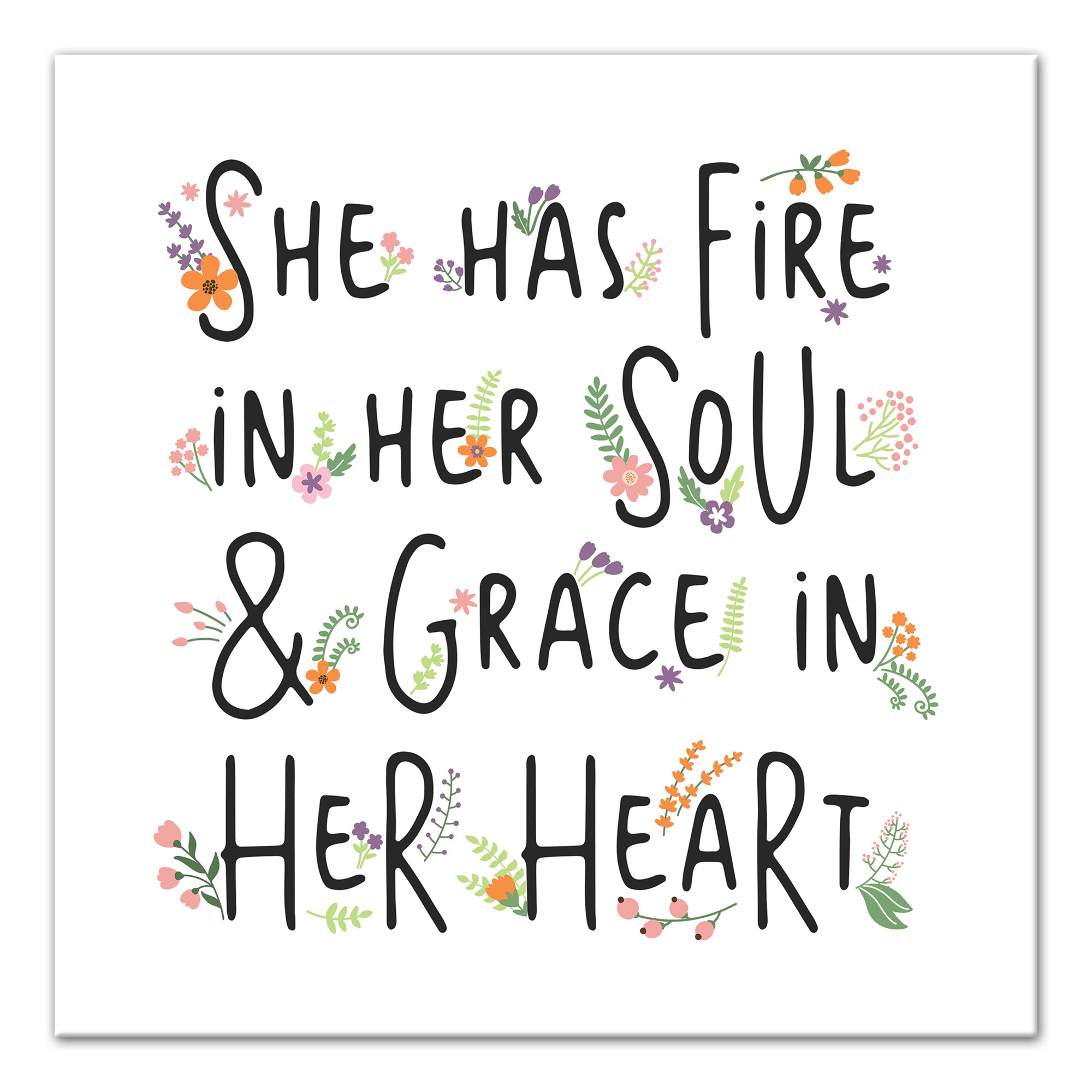 Fire in her Soul & Grace in her Heart Canvas Wall Art
