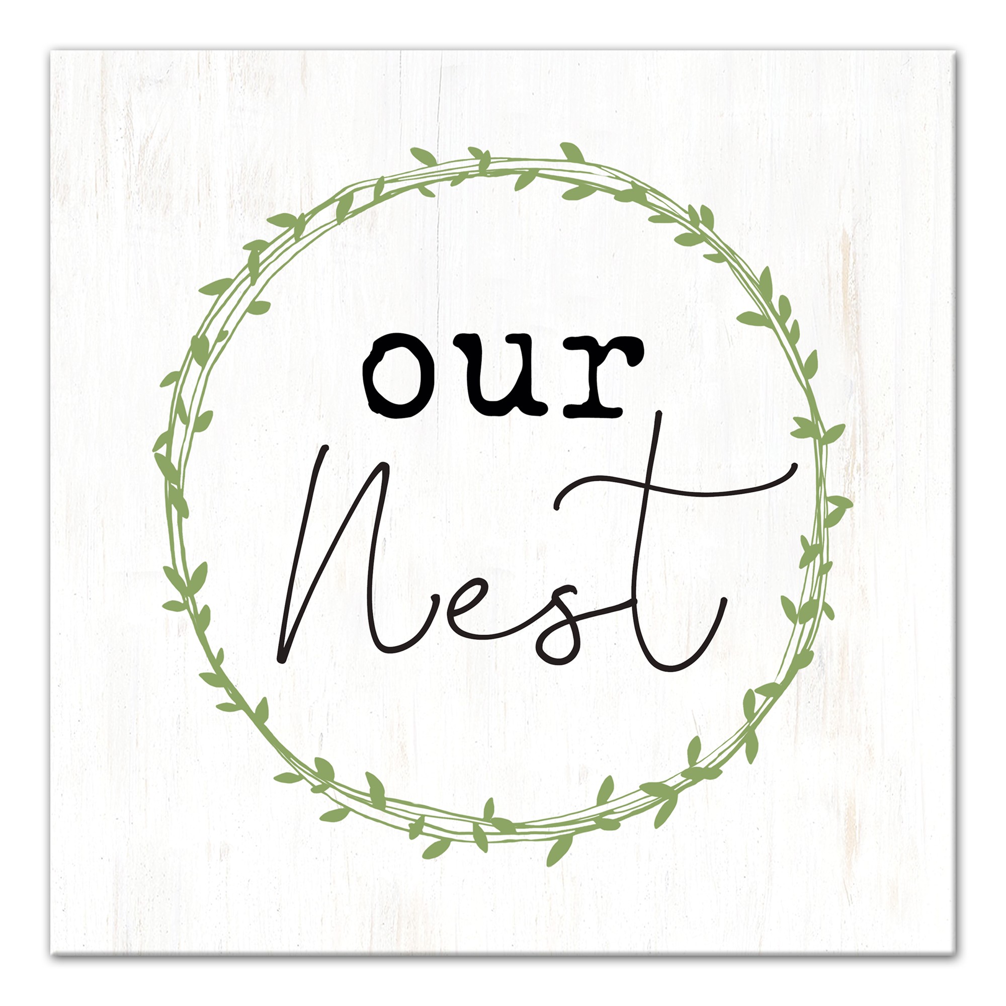 Our nest wreath 36x36 Canvas Wall Art