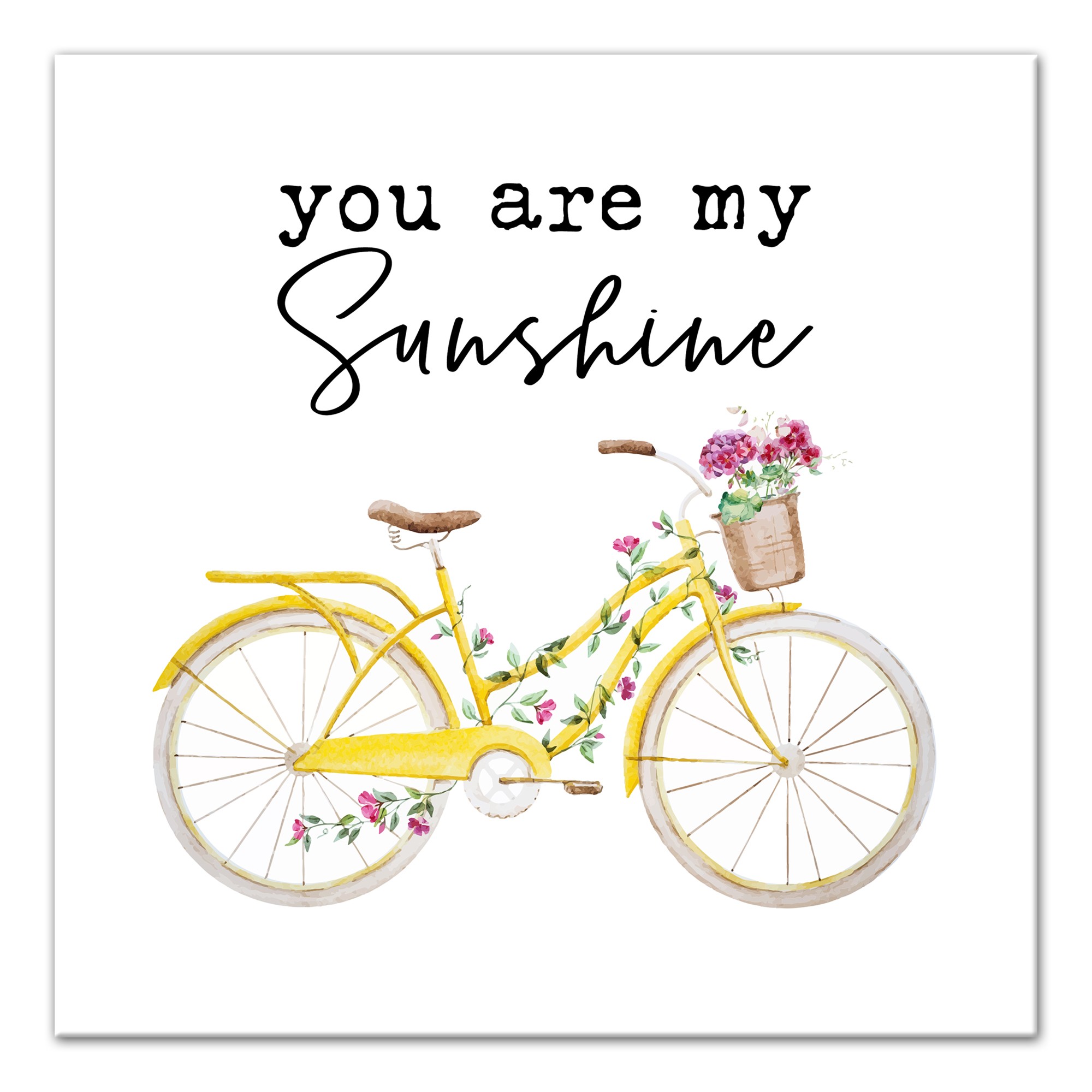 You are my sunshine bike Canvas Wall Art