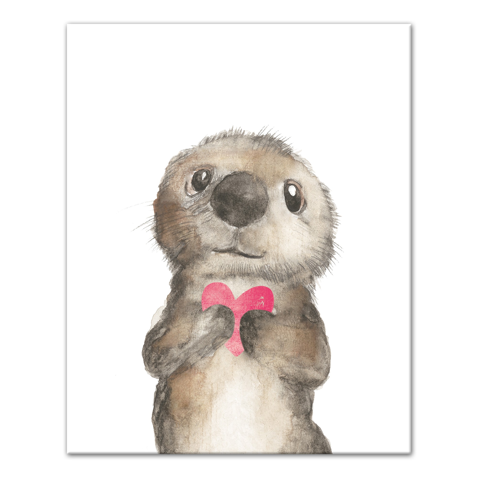 Otter Love Canvas Wall Art
