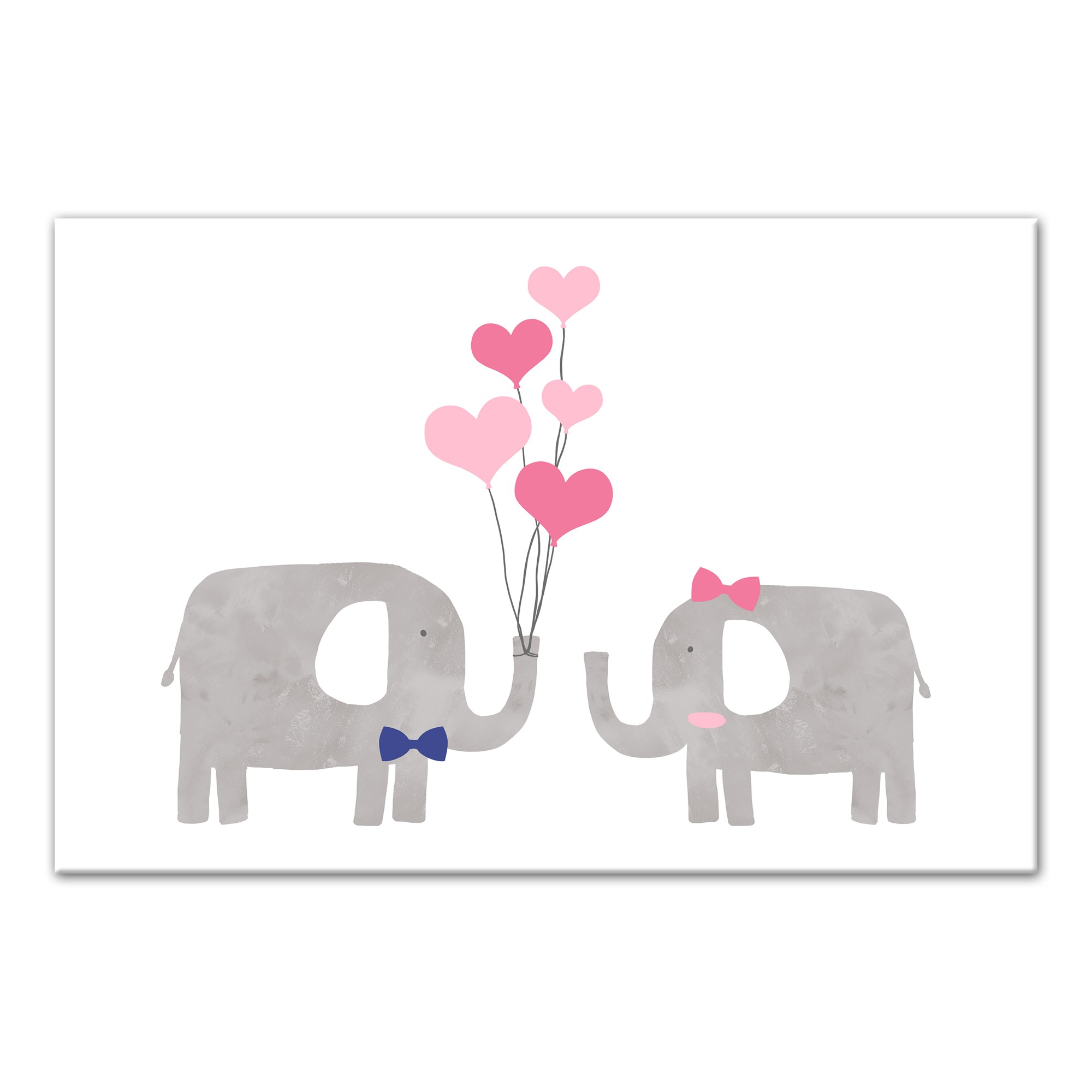 Elephant Love Canvas Wall Art