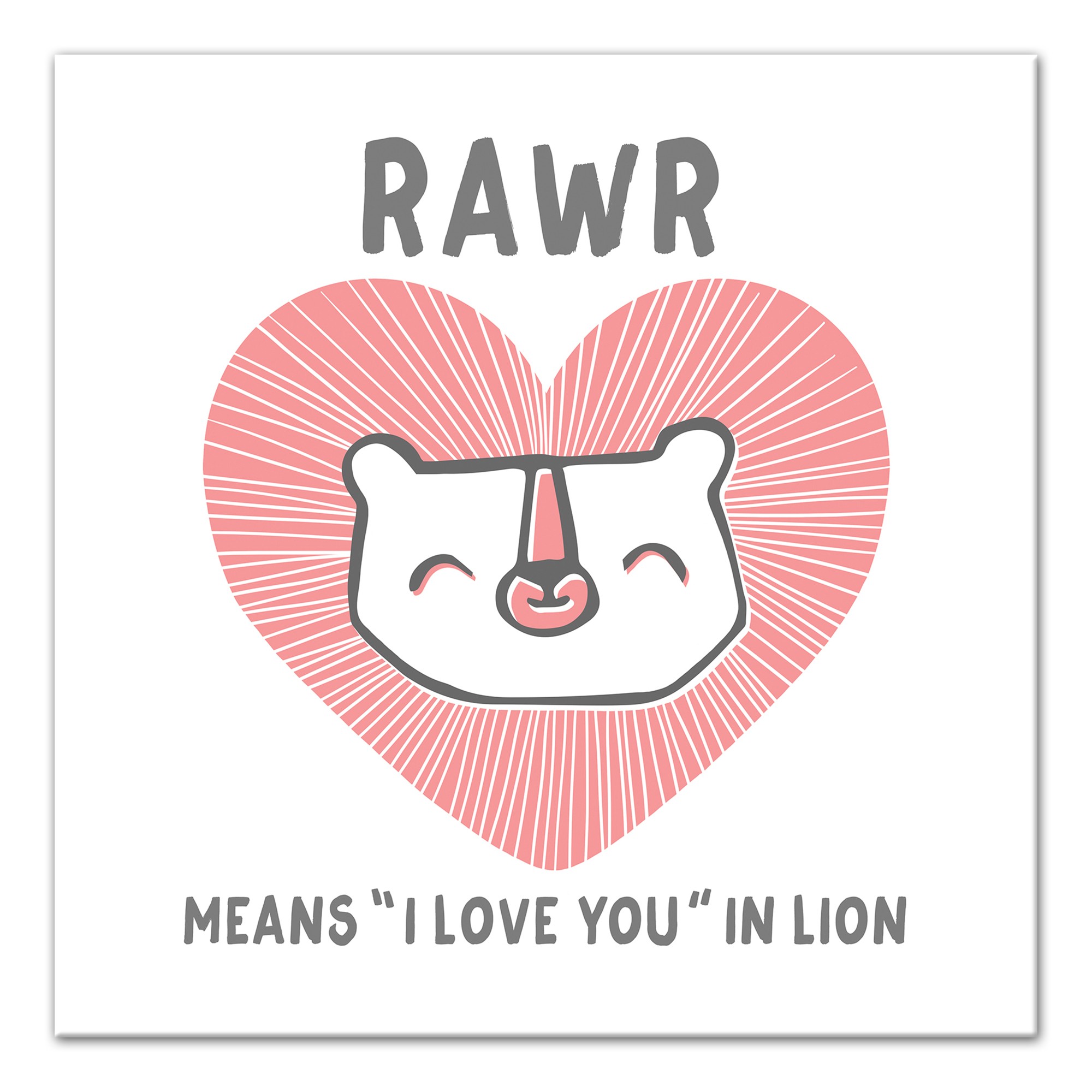 Lion Love Canvas Wall Art