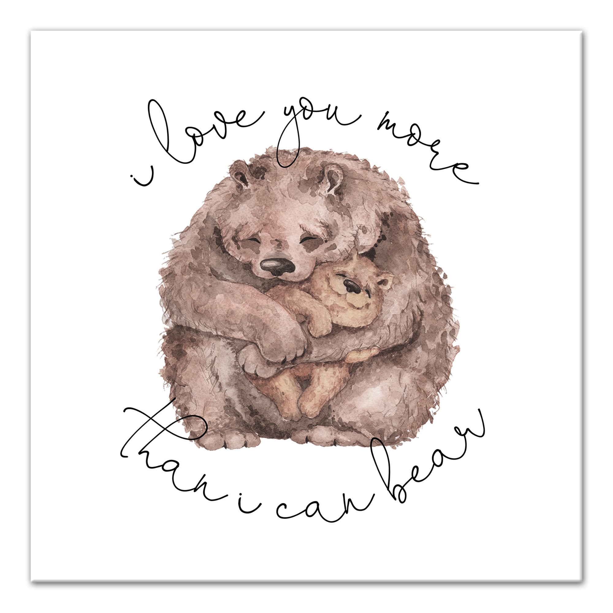 Bear Love Canvas Wall Art
