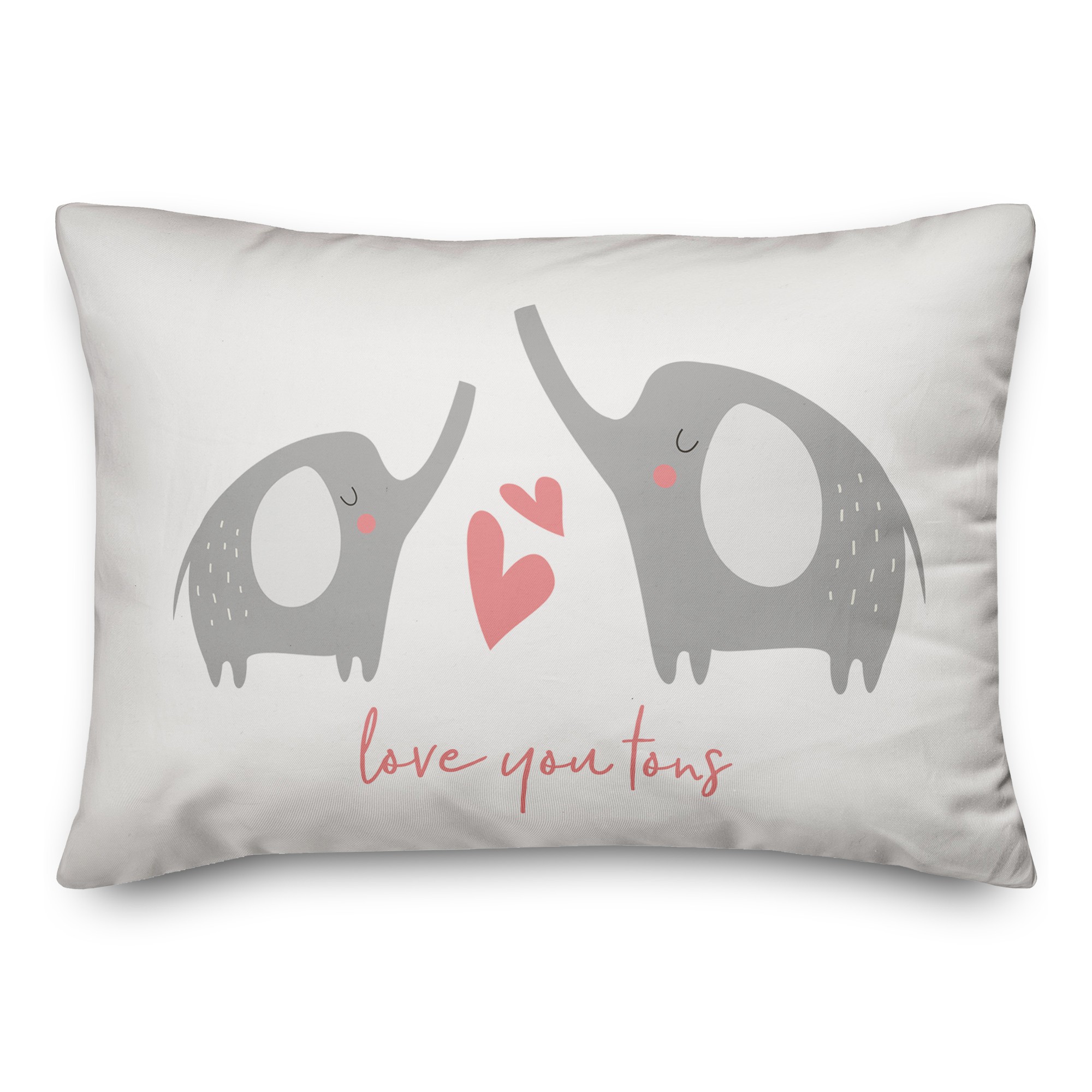 Elephant Love 14x20 Spun Poly Pillow