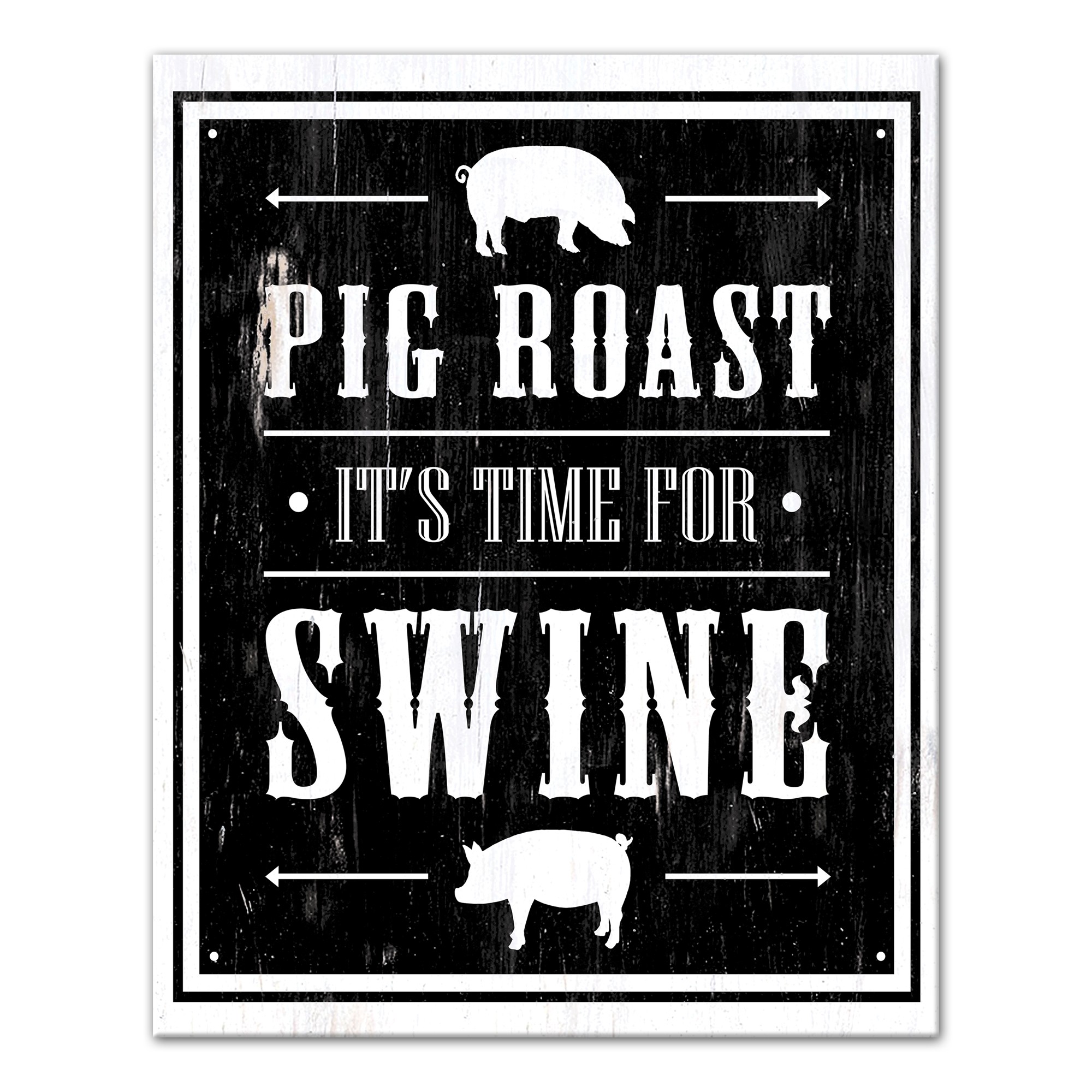 Pig Roast 16x20 Canvas Wall Art