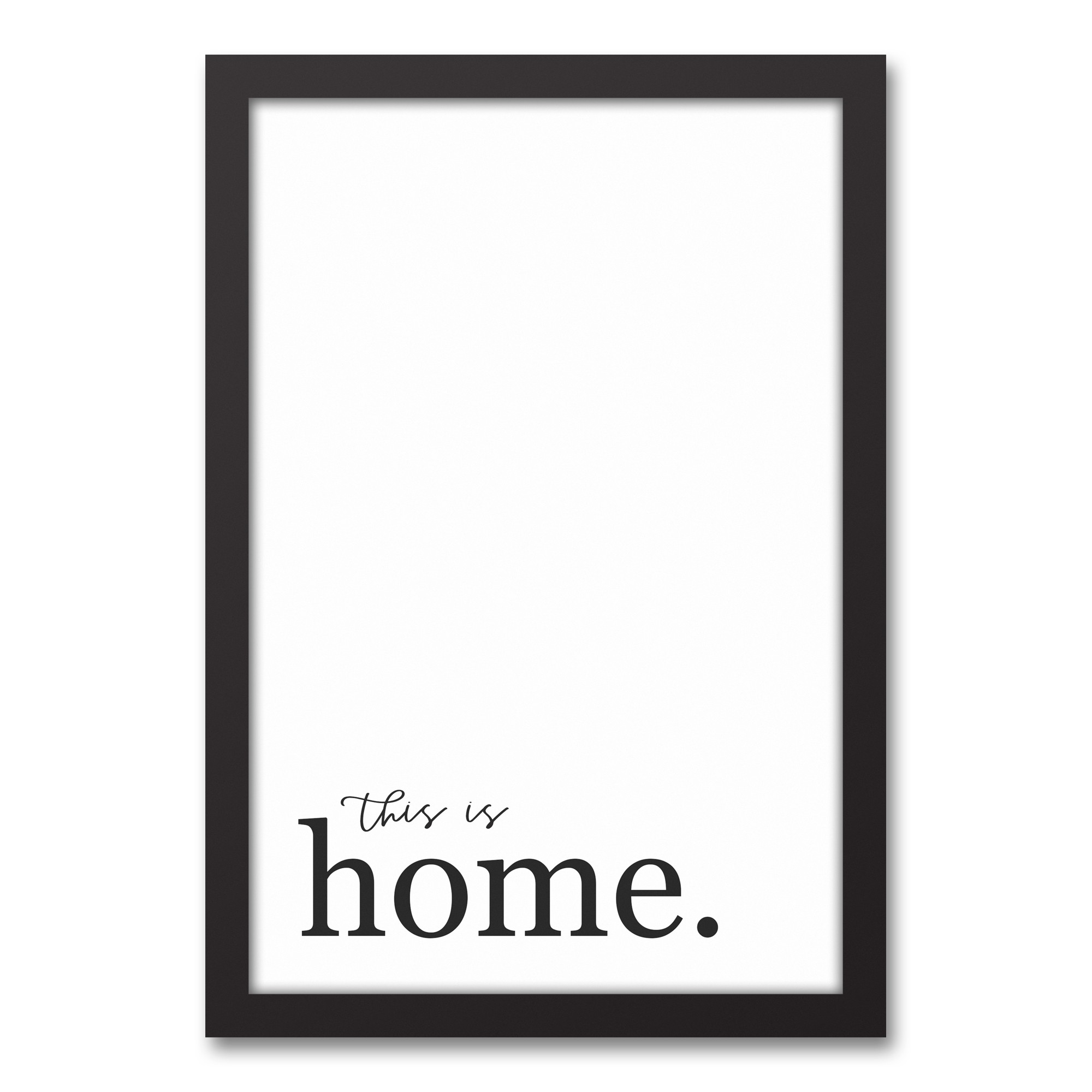 This is Home 12x18 Black Framed Canvas