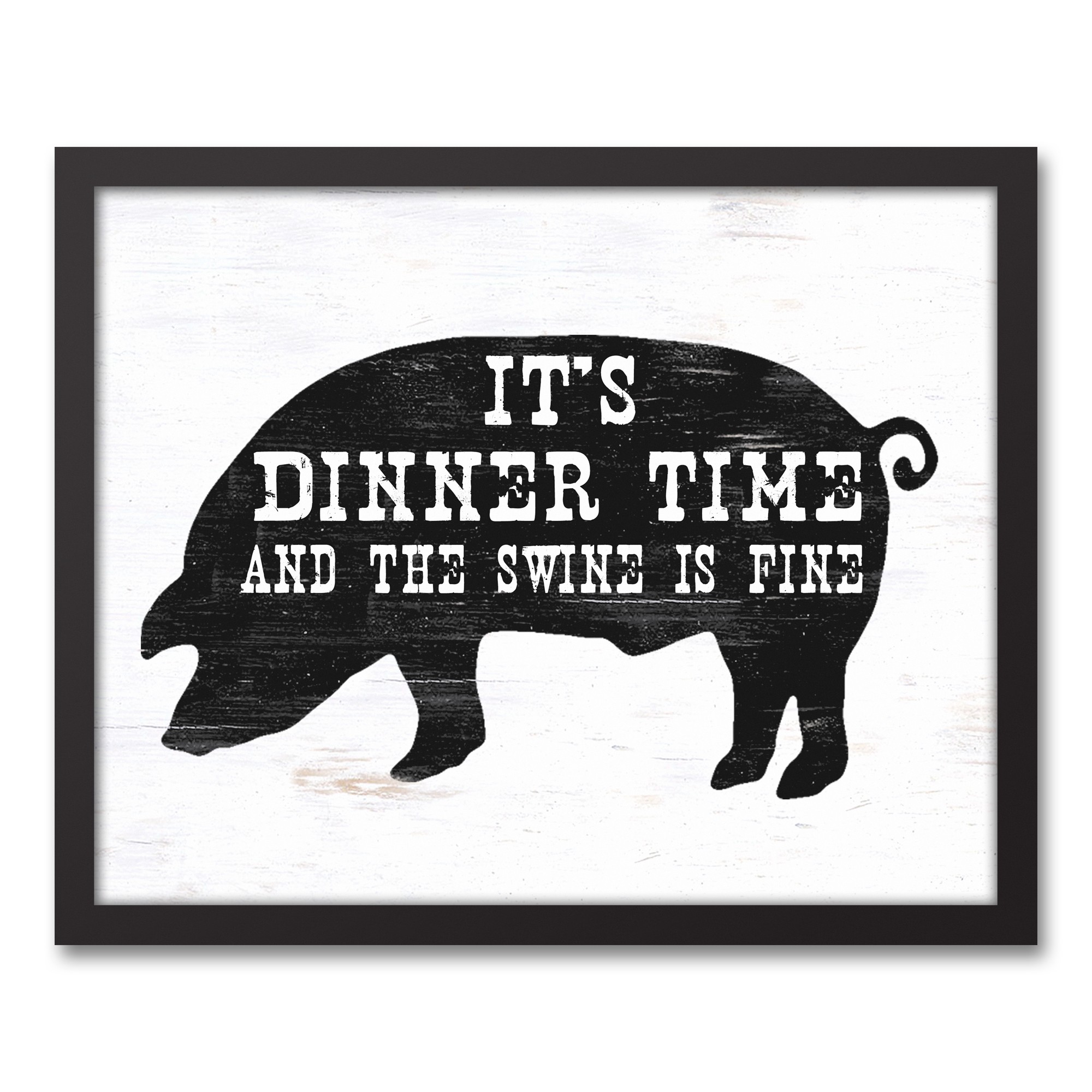 It's Dinner Time 16x20 Black Framed Canvas