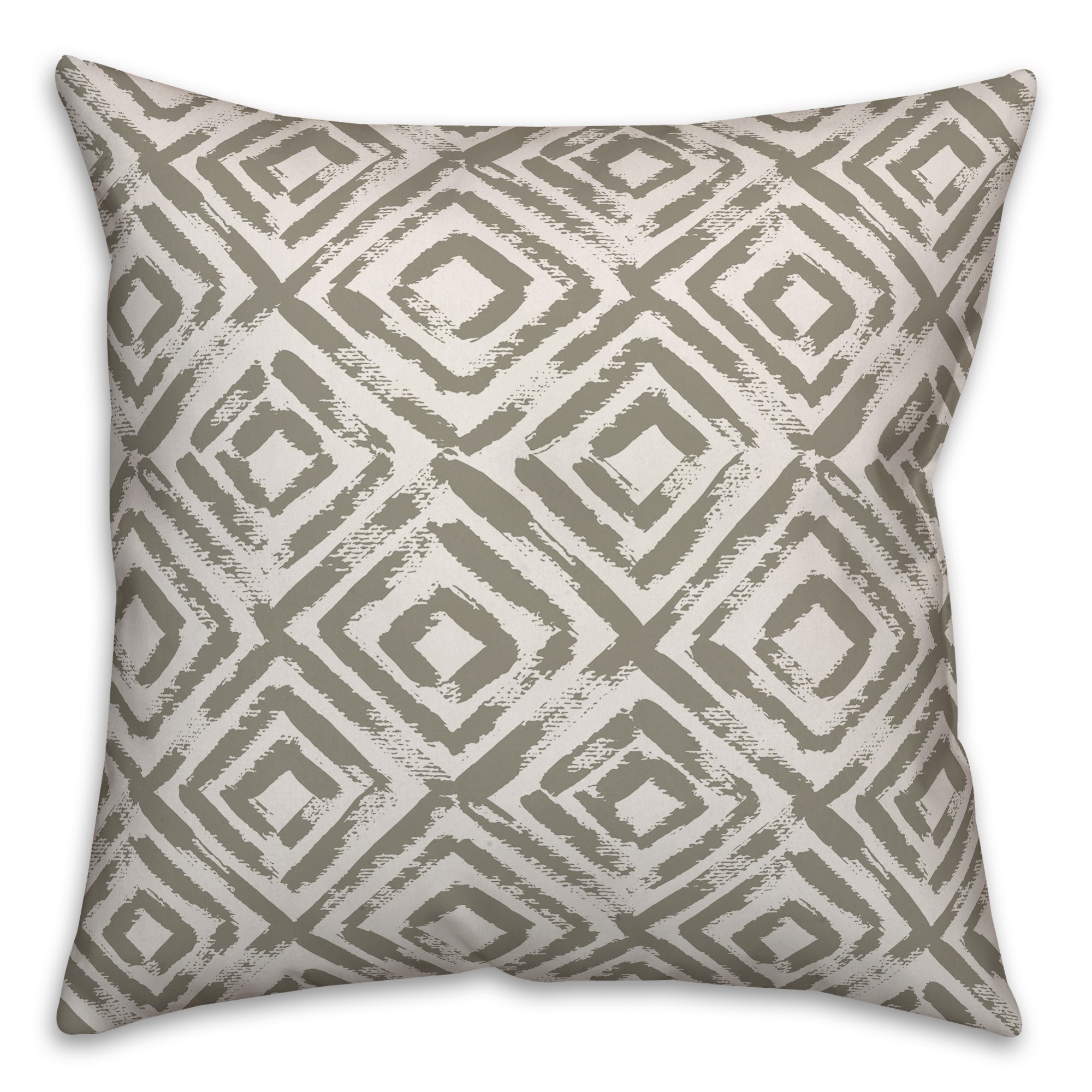 Distressed Diamond Pattern Pillow