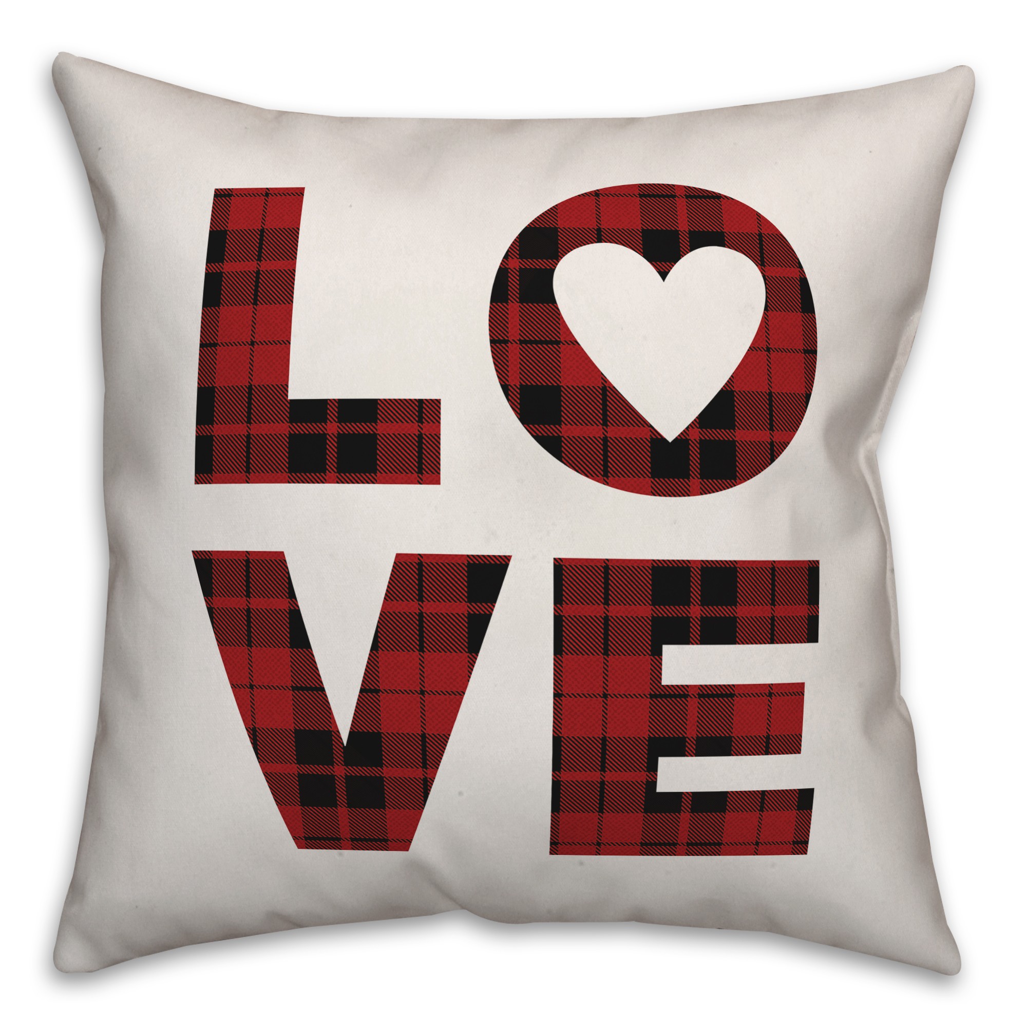 Love Plaid Pillow