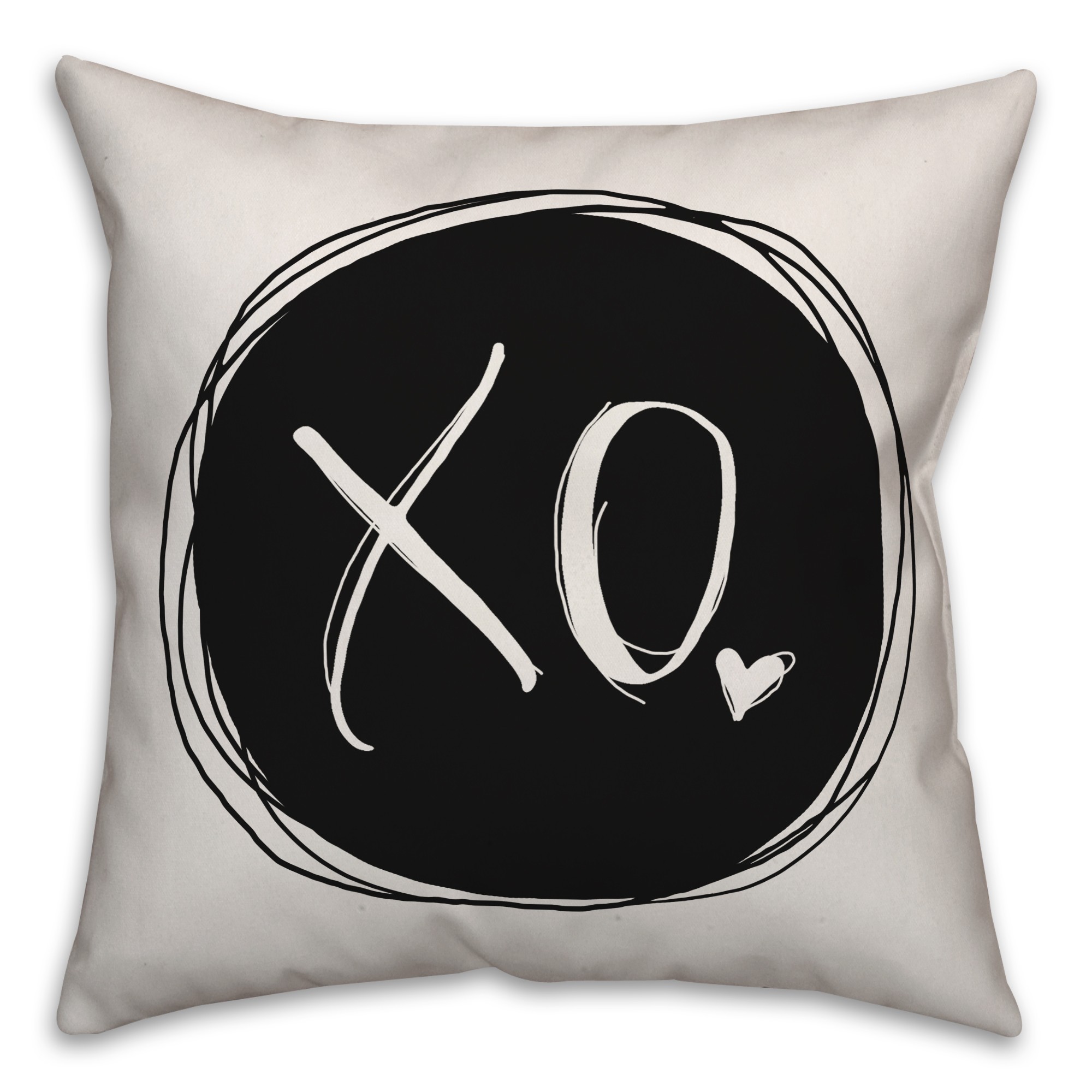 XO Black and White Pillow