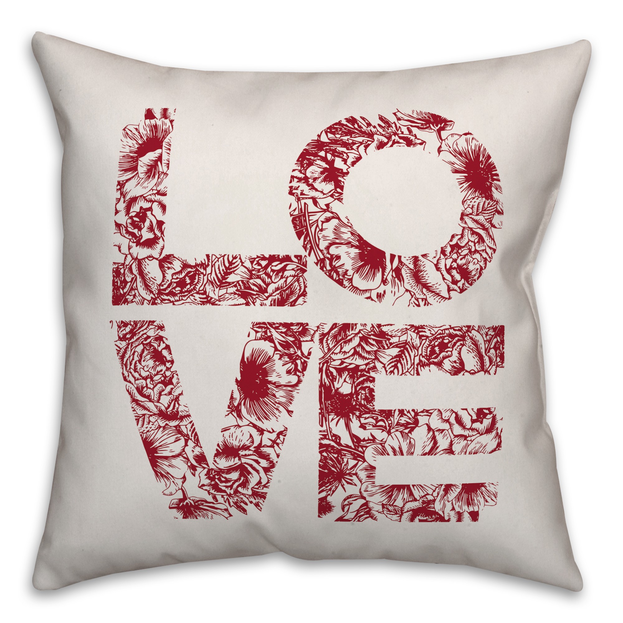 Love Floral Pillow