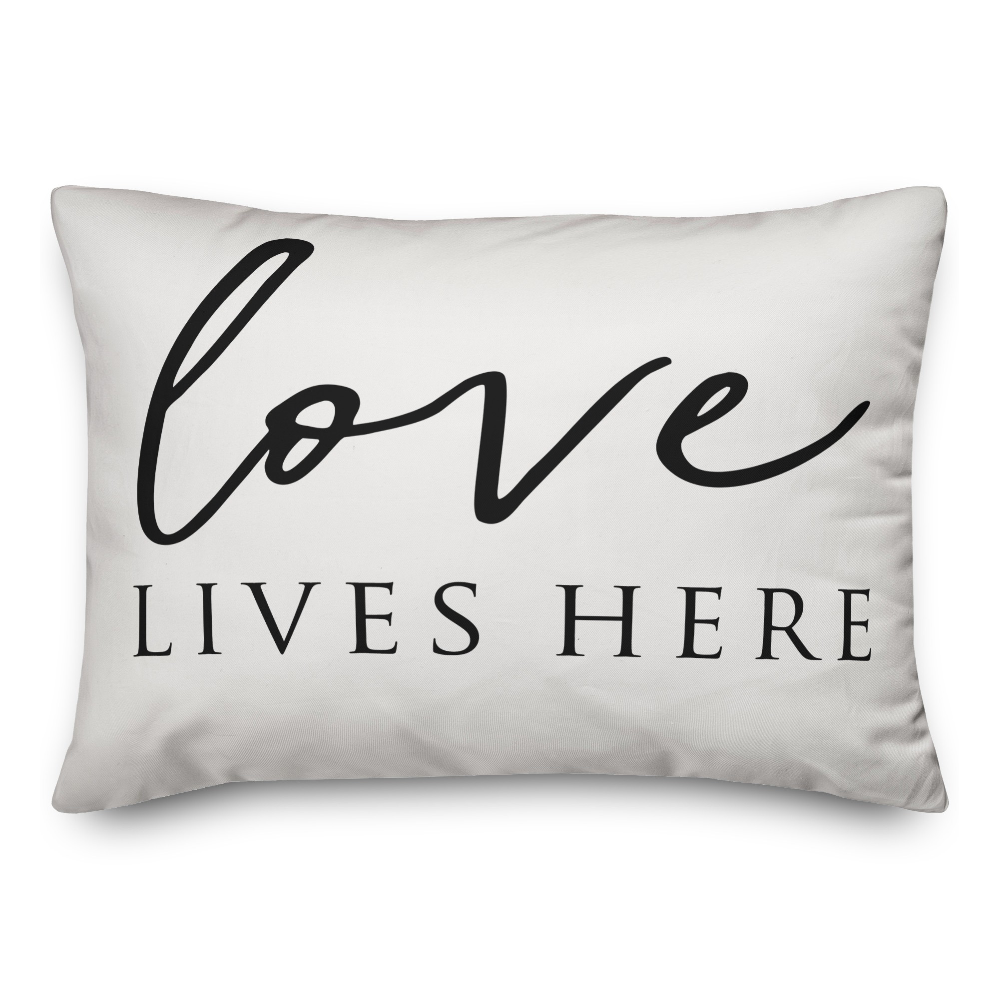 Love Lives Here 14x20 Spun Poly Pillow