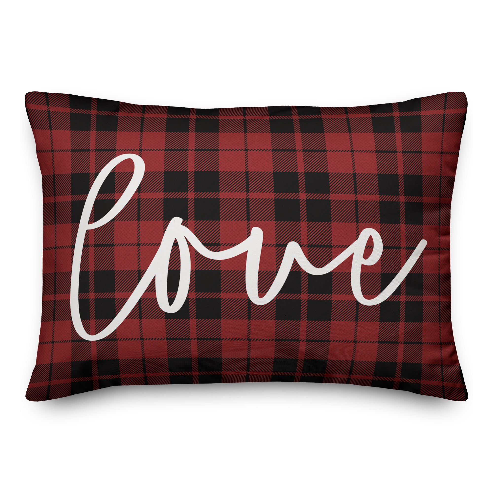 Love Plaid 14x20 Spun Poly Pillow