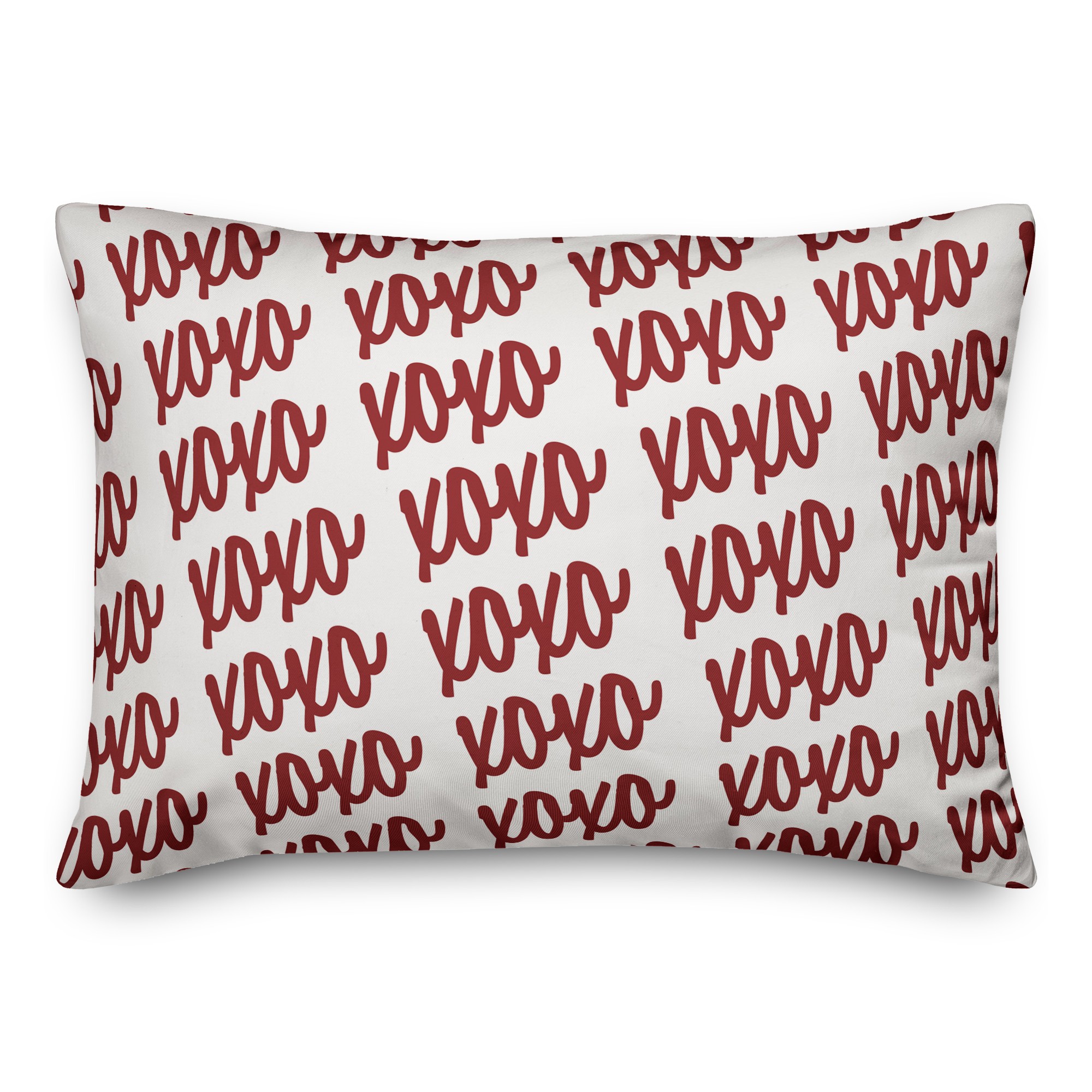XOXO Script Red 14x20 Spun Poly Pillow