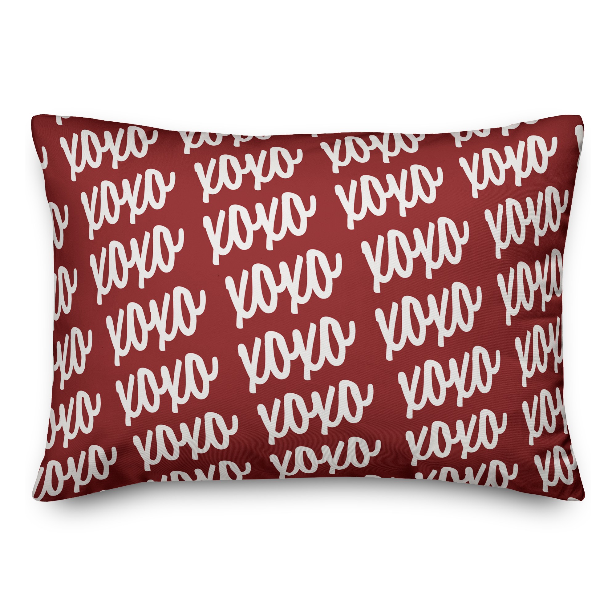 XOXO Script White 14x20 Spun Poly Pillow