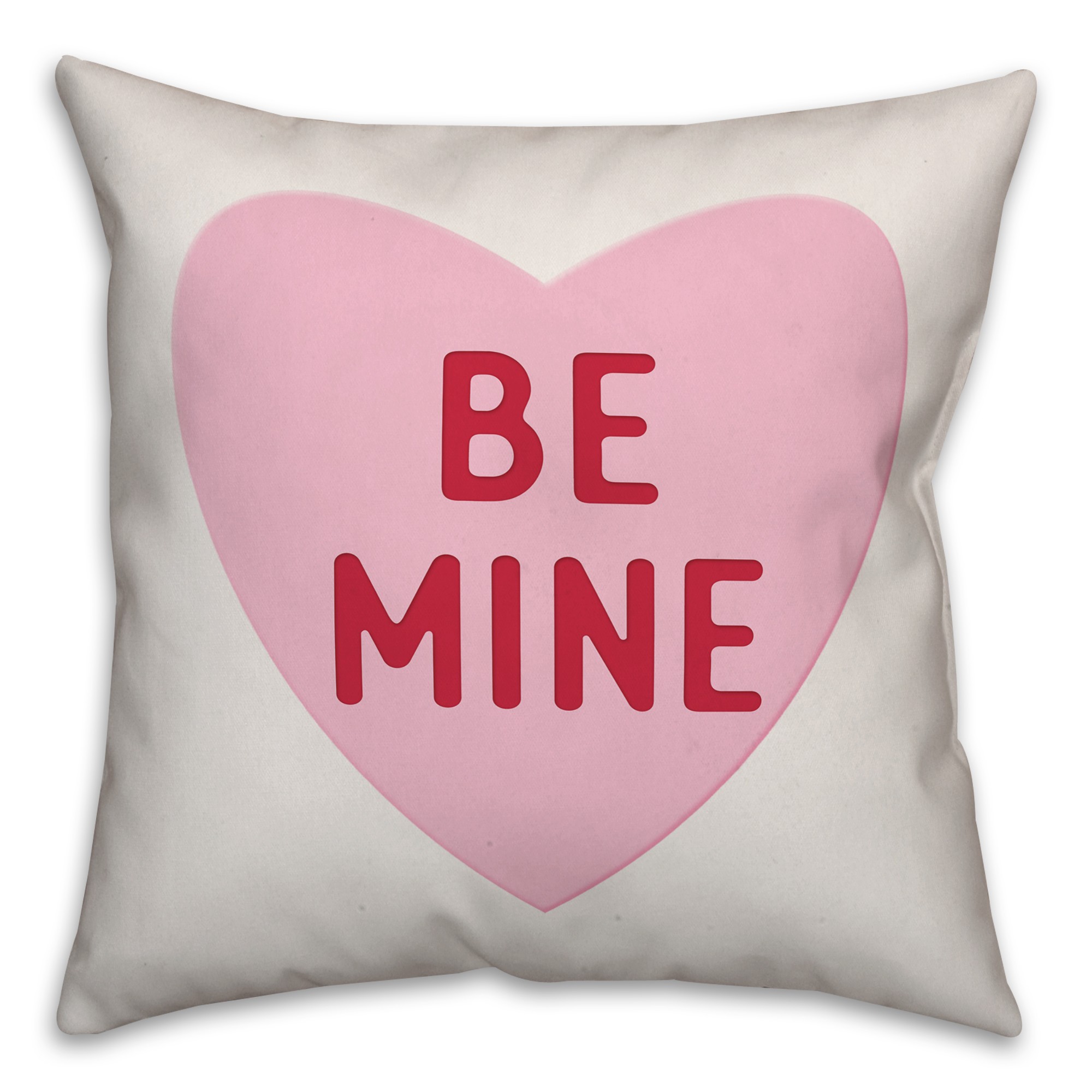 Be Mine Candy Heart Pillow