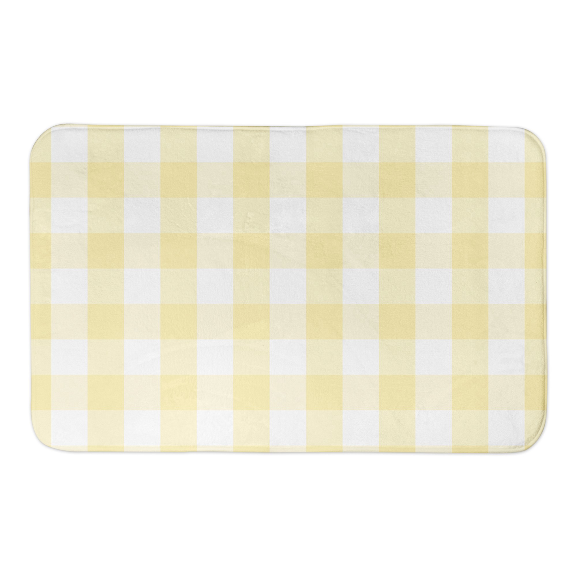 Yellow Buffalo Check 34x21 Bath Mat