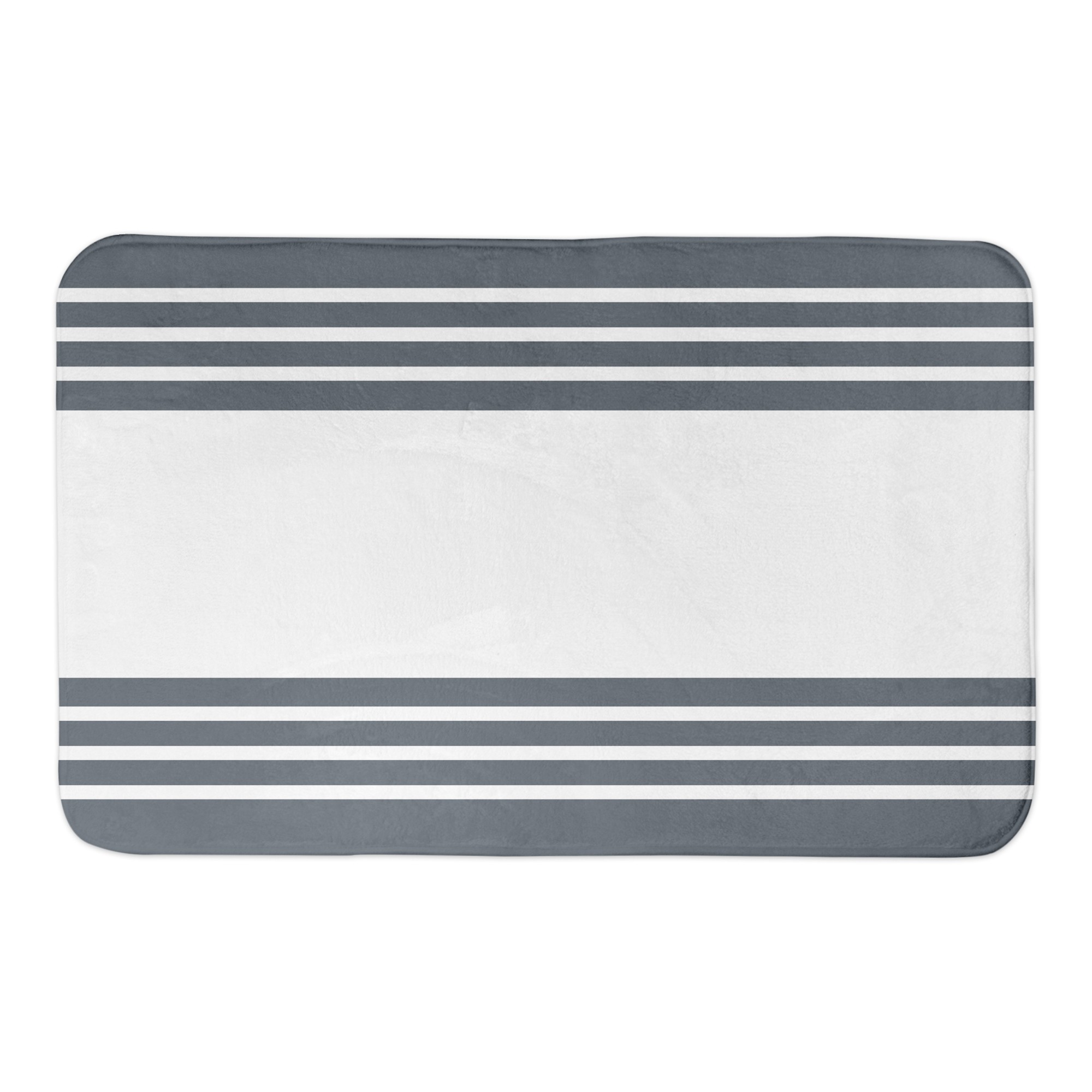 Slate Stripes 34x21 Bath Mat