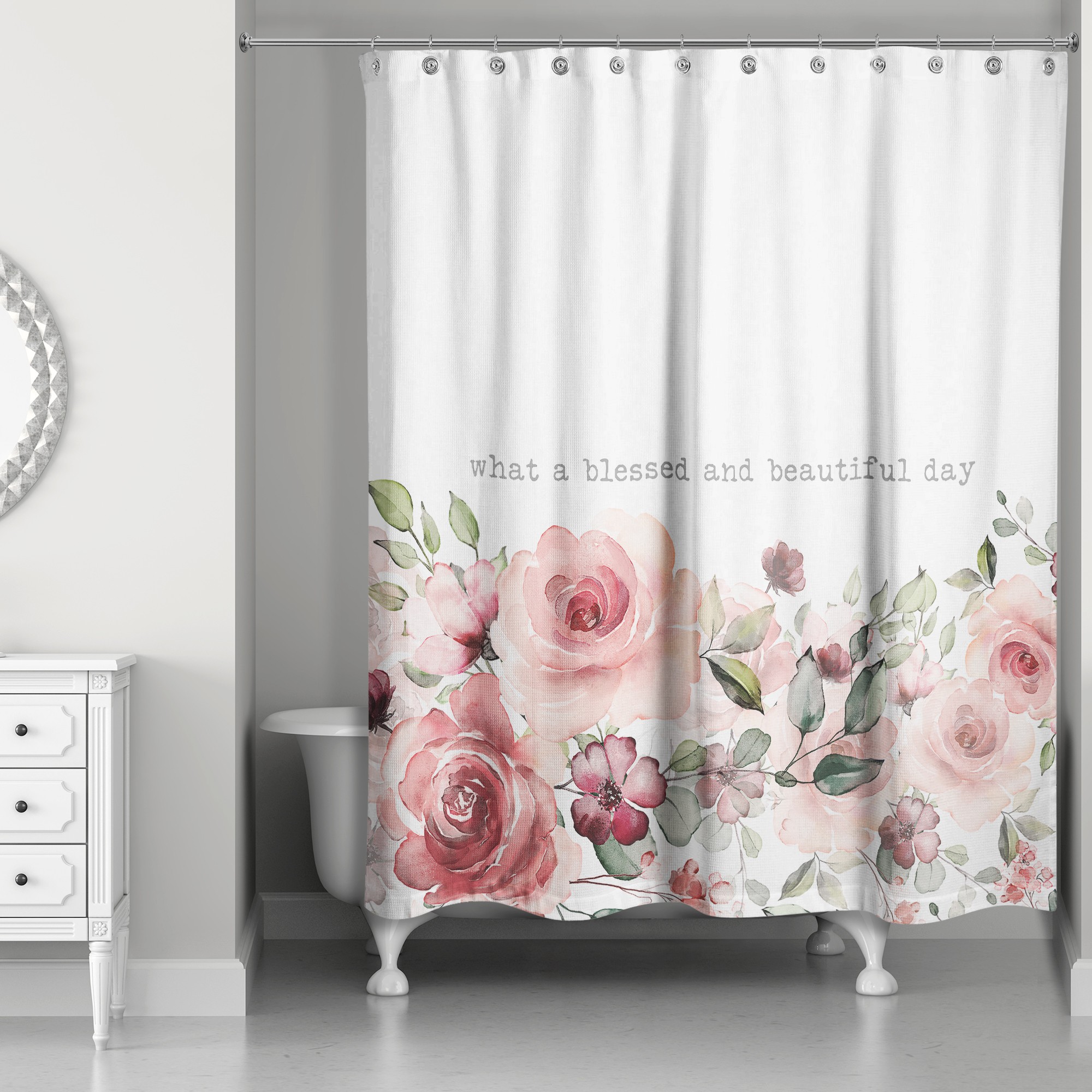 What a Blessed and Beautiful Day 71x74 Shower Curtain