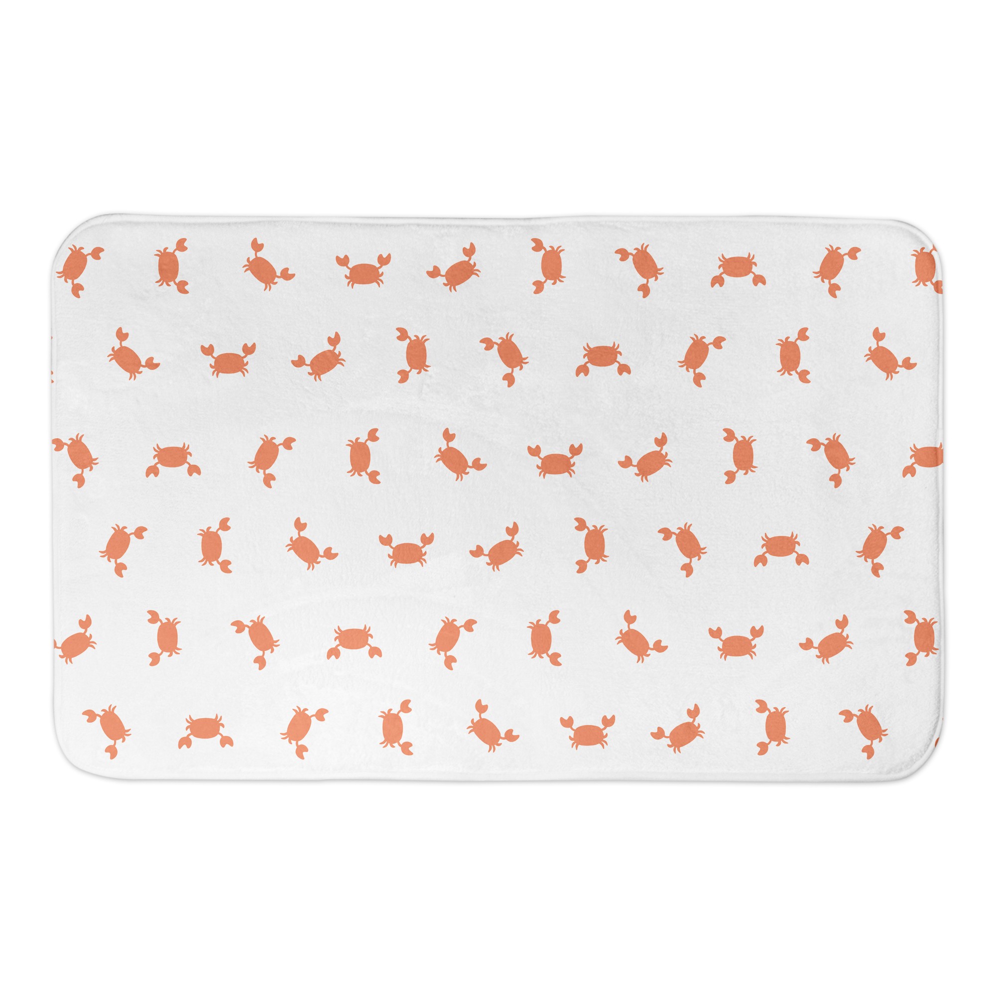 Beach Crab Pattern 34x21 Bath Mat
