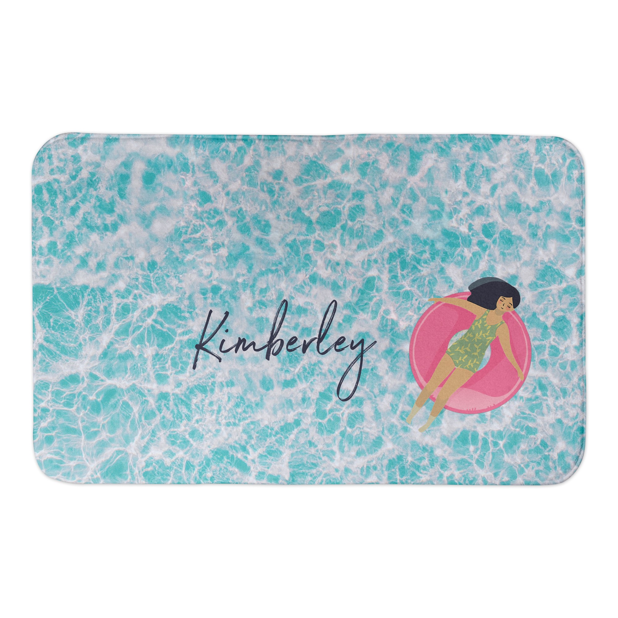Floating In The Ocean 34x21 Personalized Bath Mat