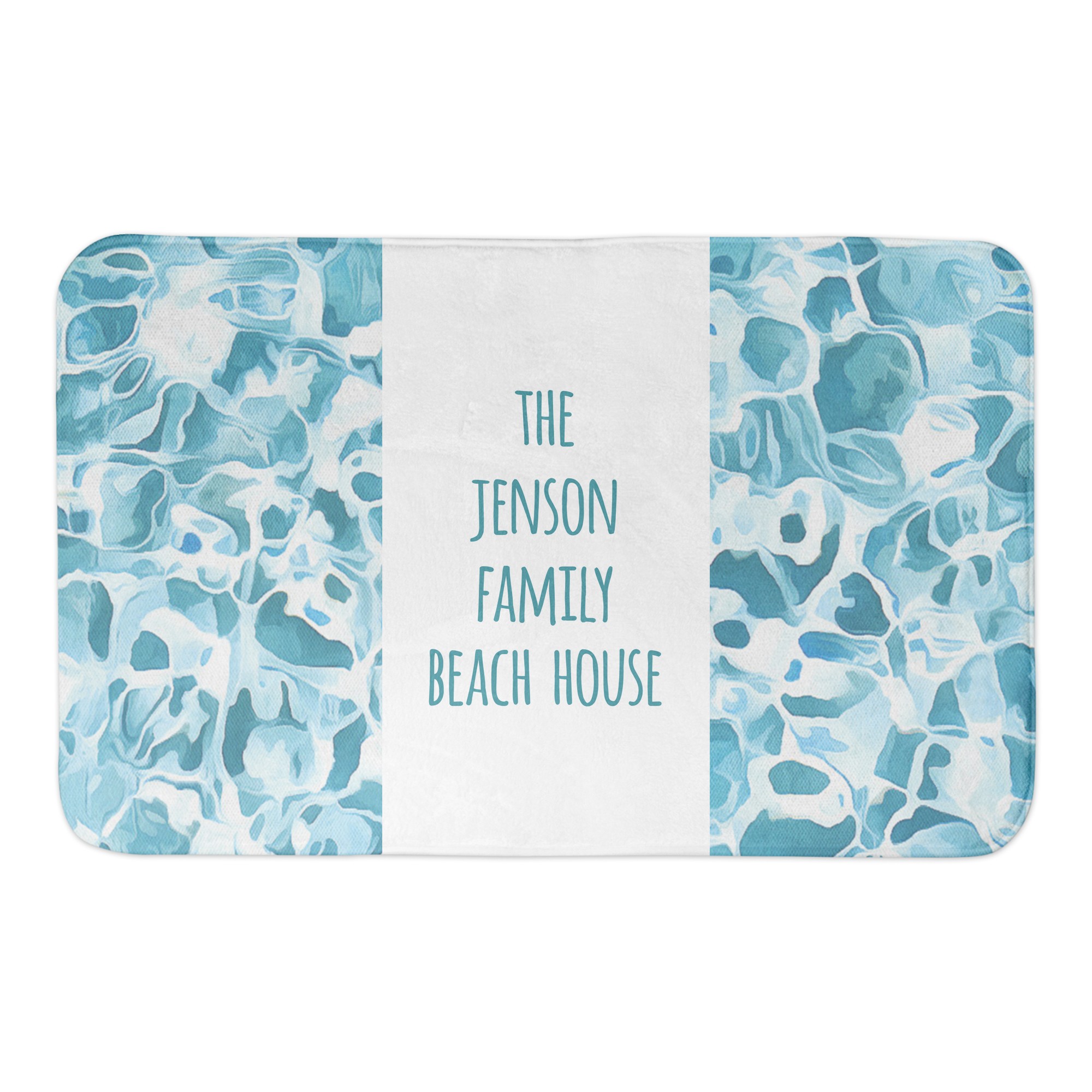 Pool Water Pattern 34x21 Personalized Bath Mat