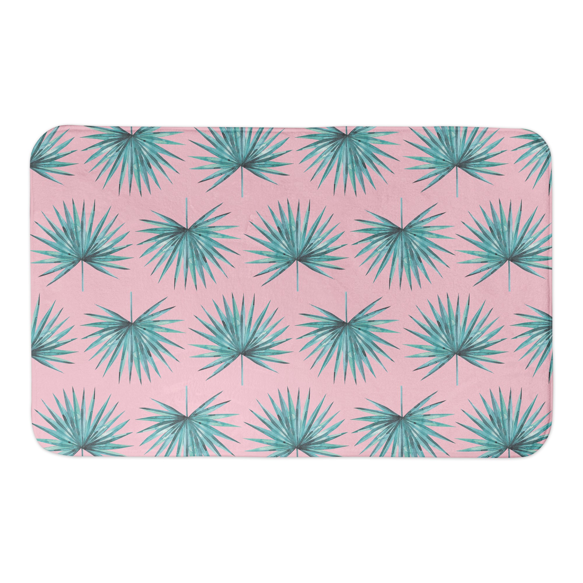Palm Trees Pattern 34x21 Bath Mat