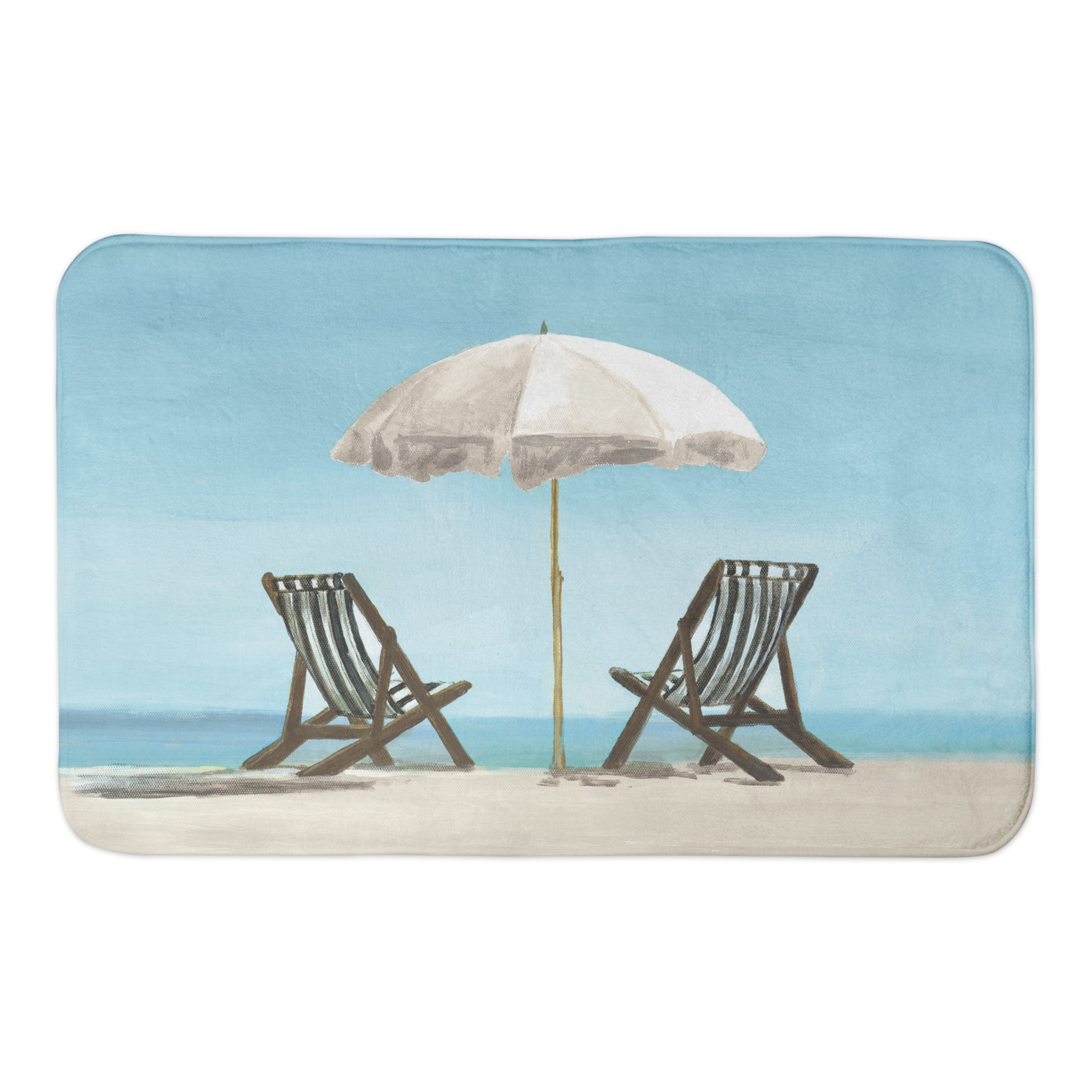 Beach Wreath 34x21 Bath Mat
