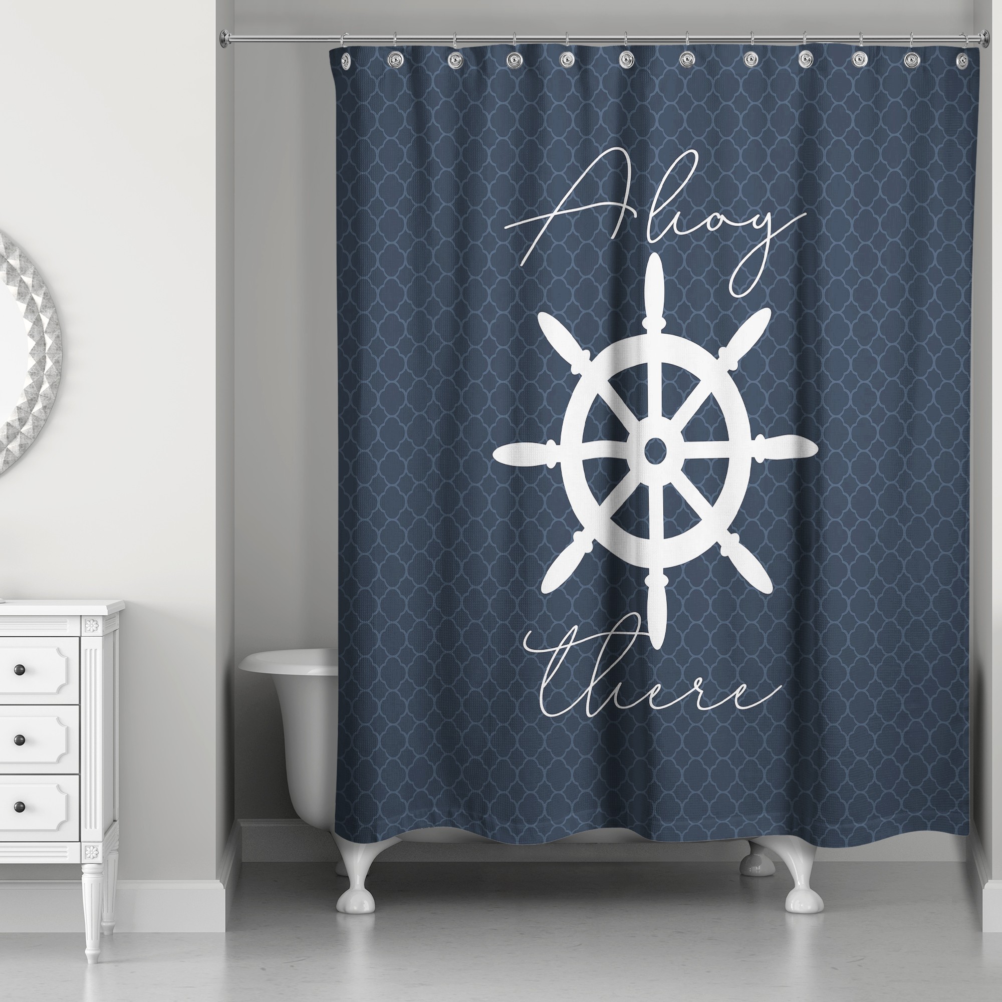 Ahoy There 71x74 Shower Curtain