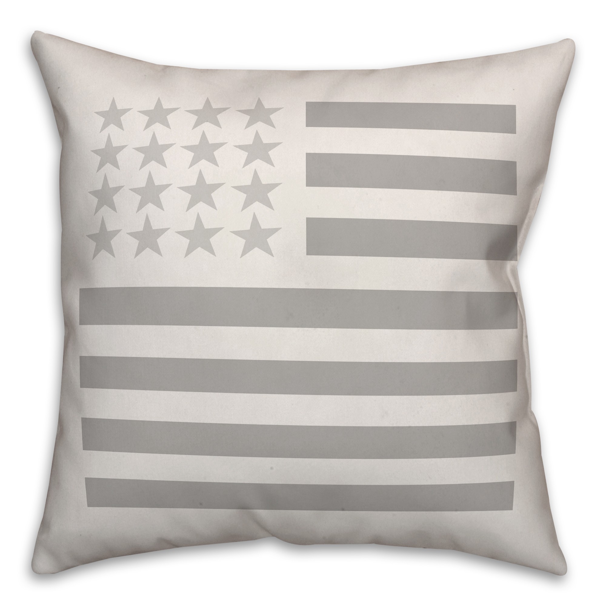 Neutral American Flag Pillow