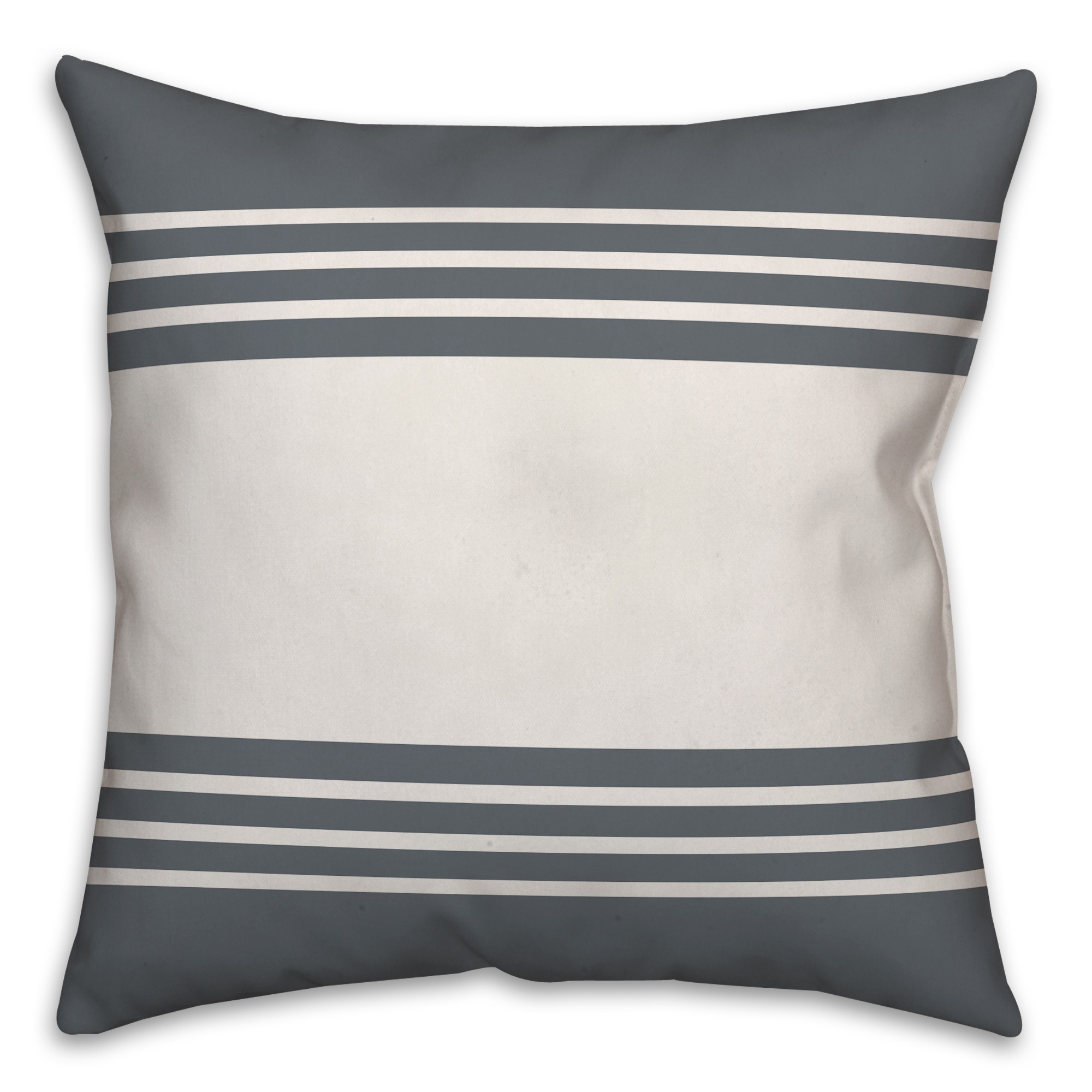Simple Slate Stripes Pillow