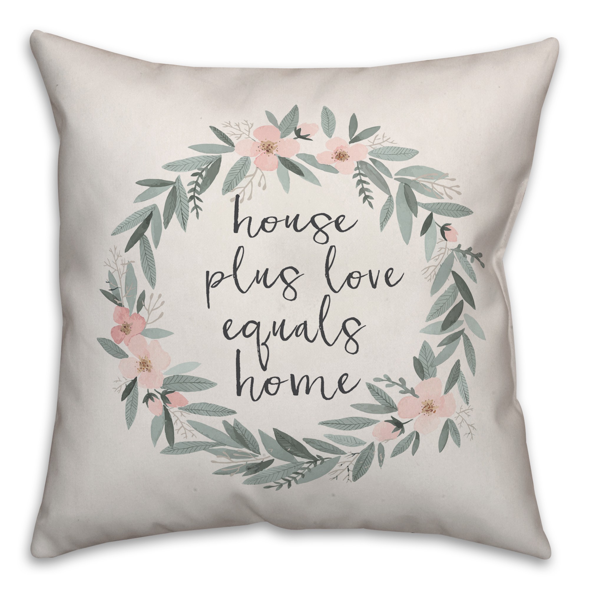 House Plus Love Equals Home Pillow