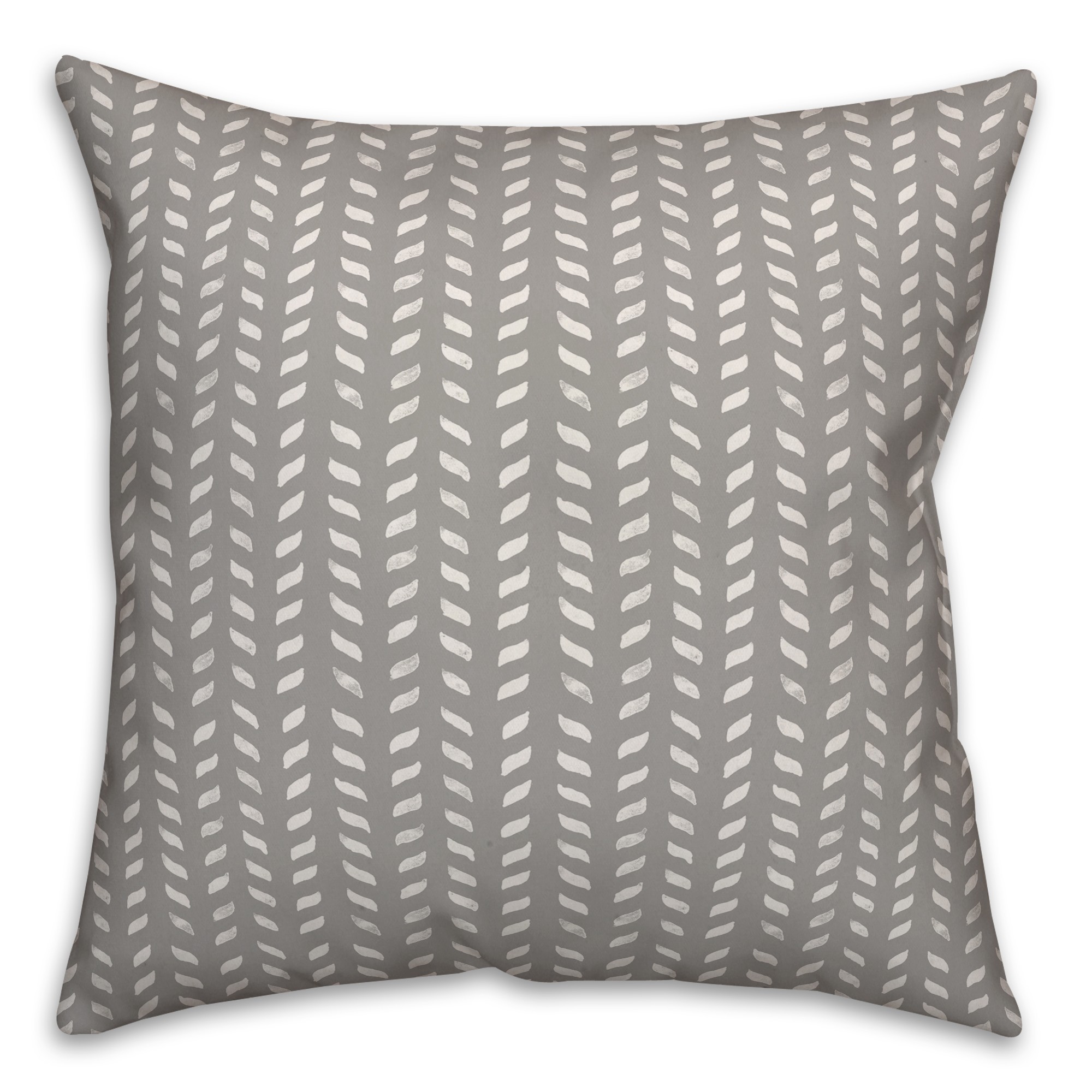 Gray Petal Pattern Pillow
