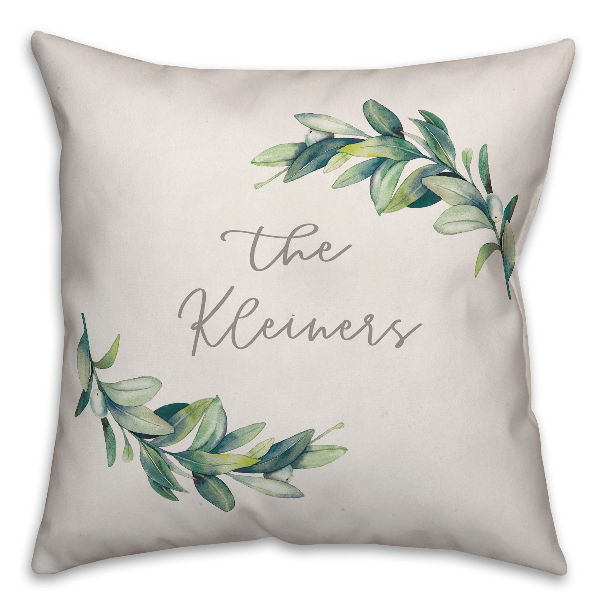 Simple Botanicals 18x18 Personalized Spun Poly Pillow