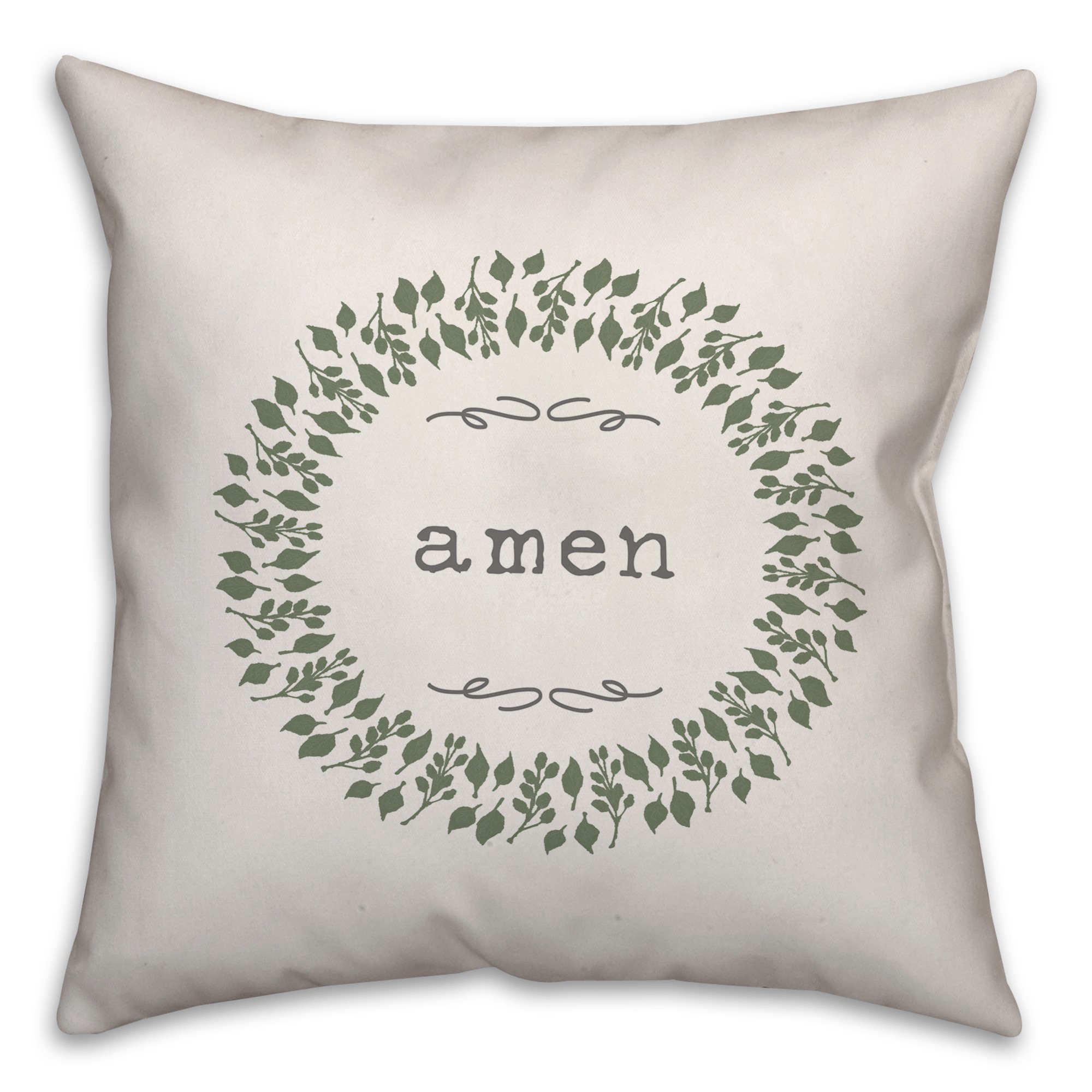 Amen Wreath Pillow