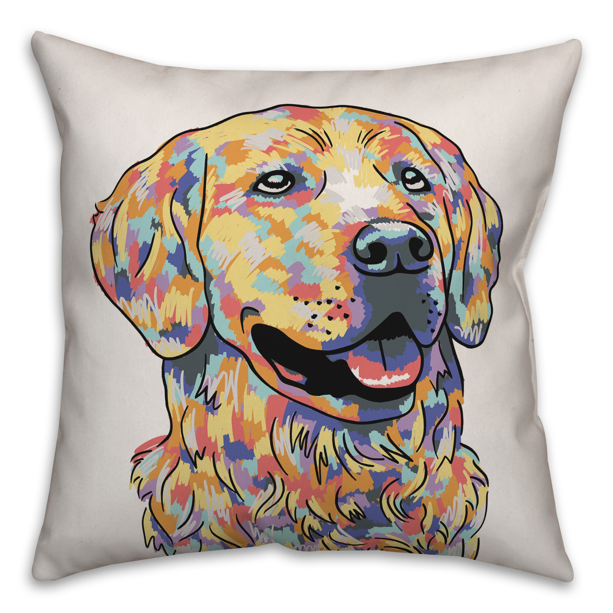Watercolor Retriever Pillow