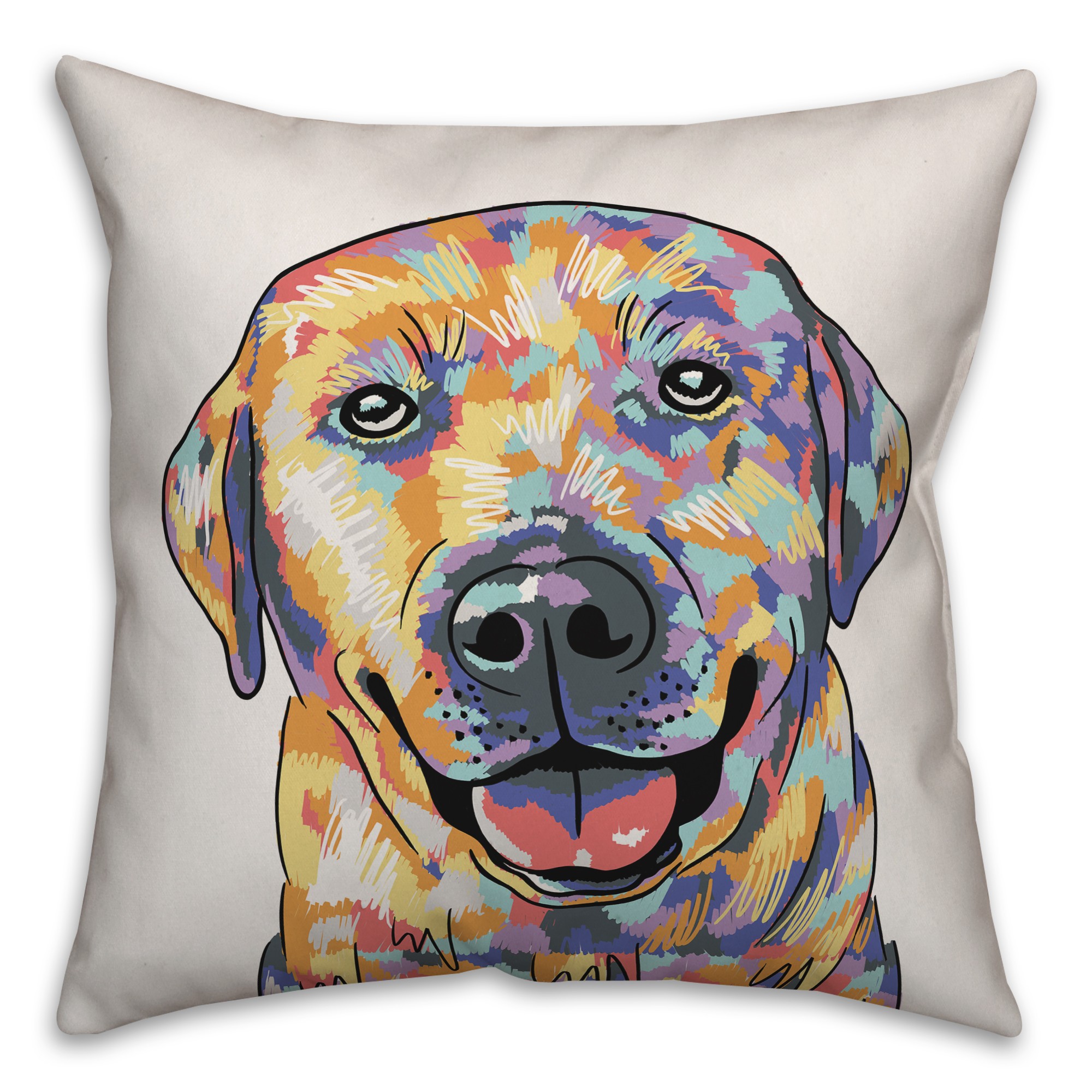 Watercolor Lab Pillow