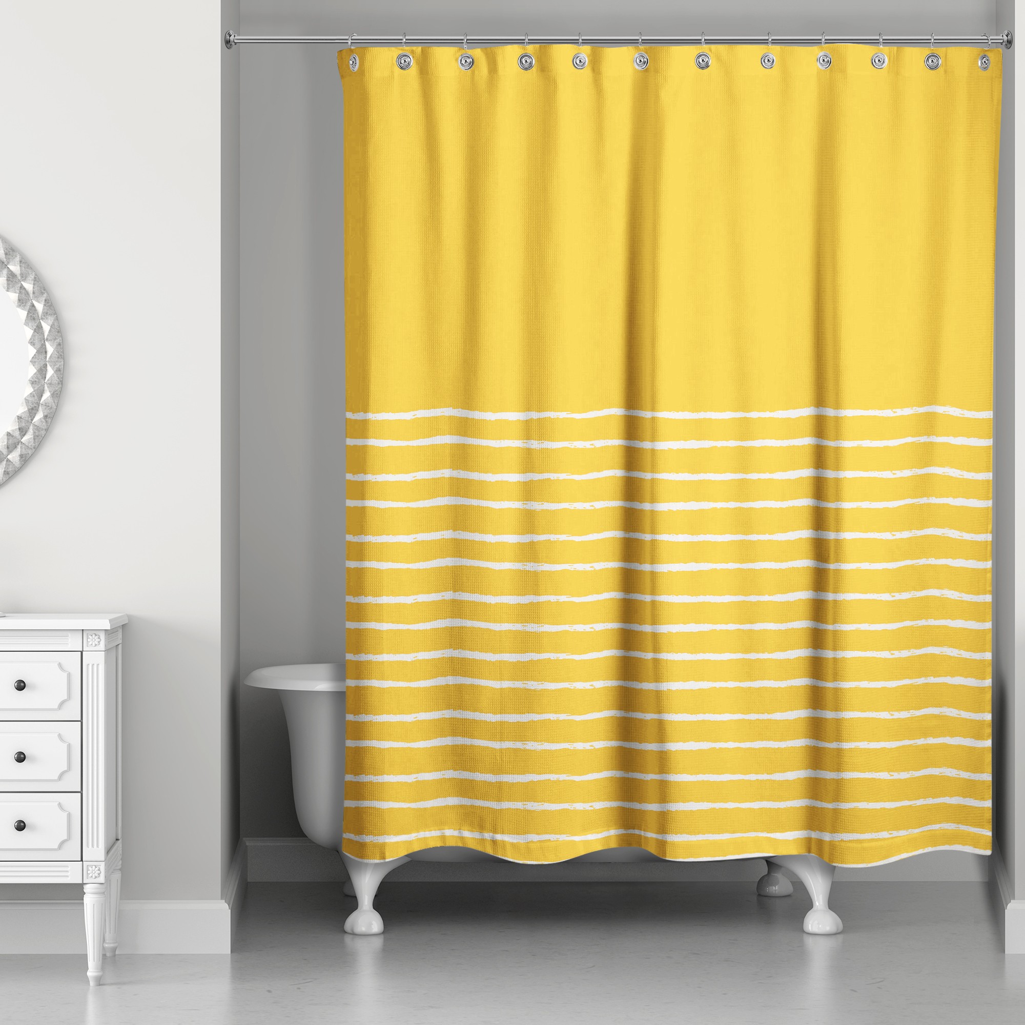 Sketch Stripes Shower Curtain