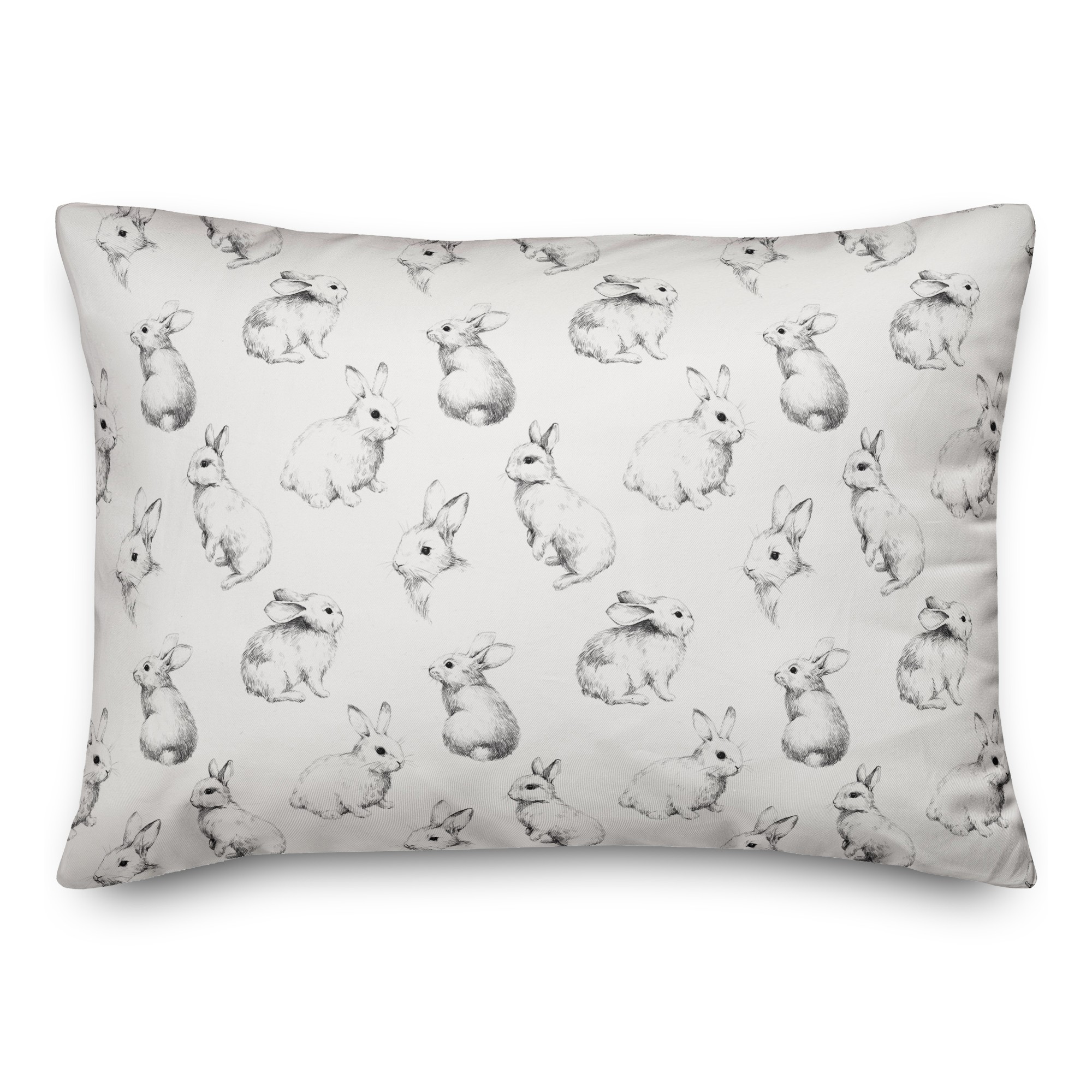 Sketch Bunny Pattern Pillow
