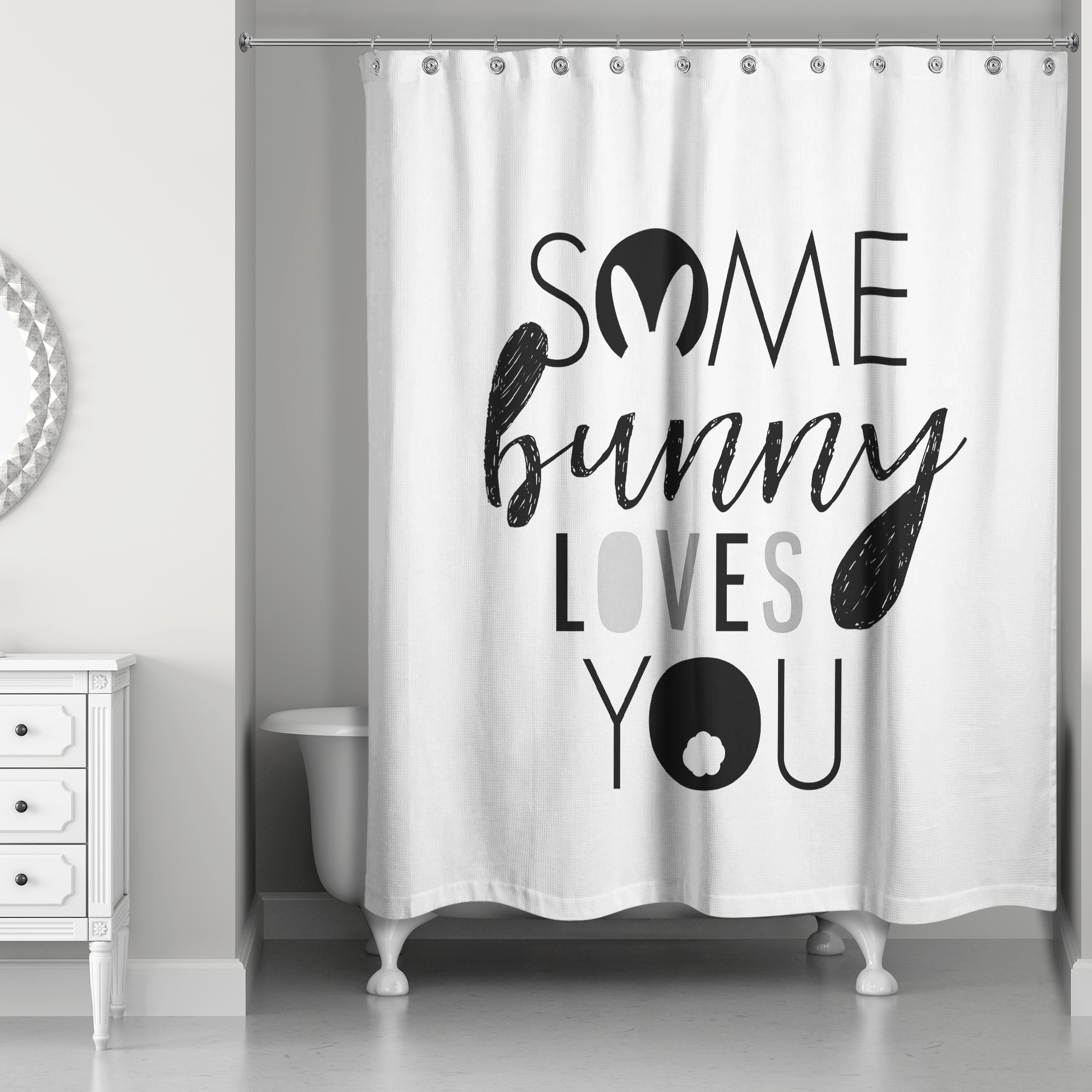 Some Bunny Loves You 71x74 Shower Curtain