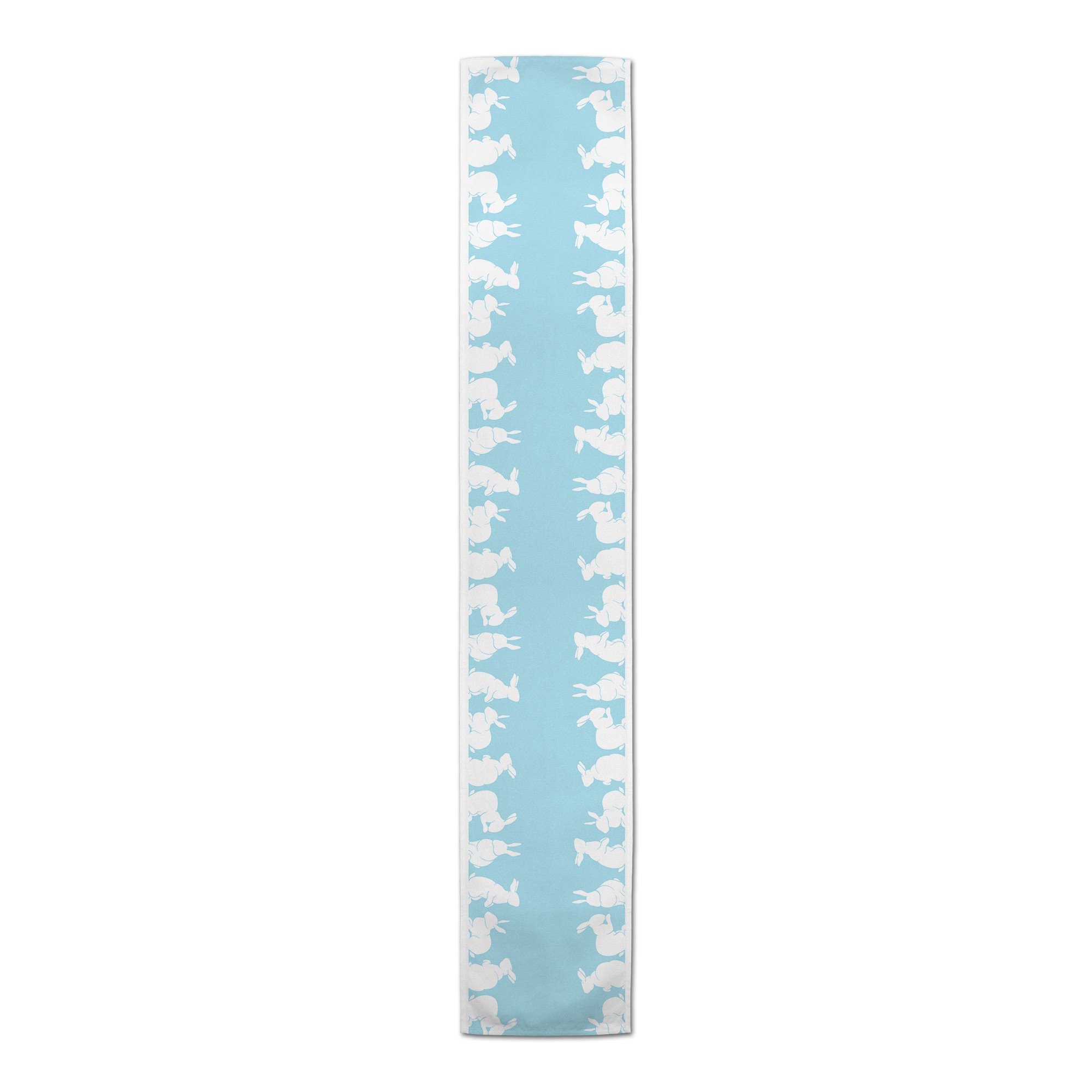 Blue and White Modern Bunnies Runner