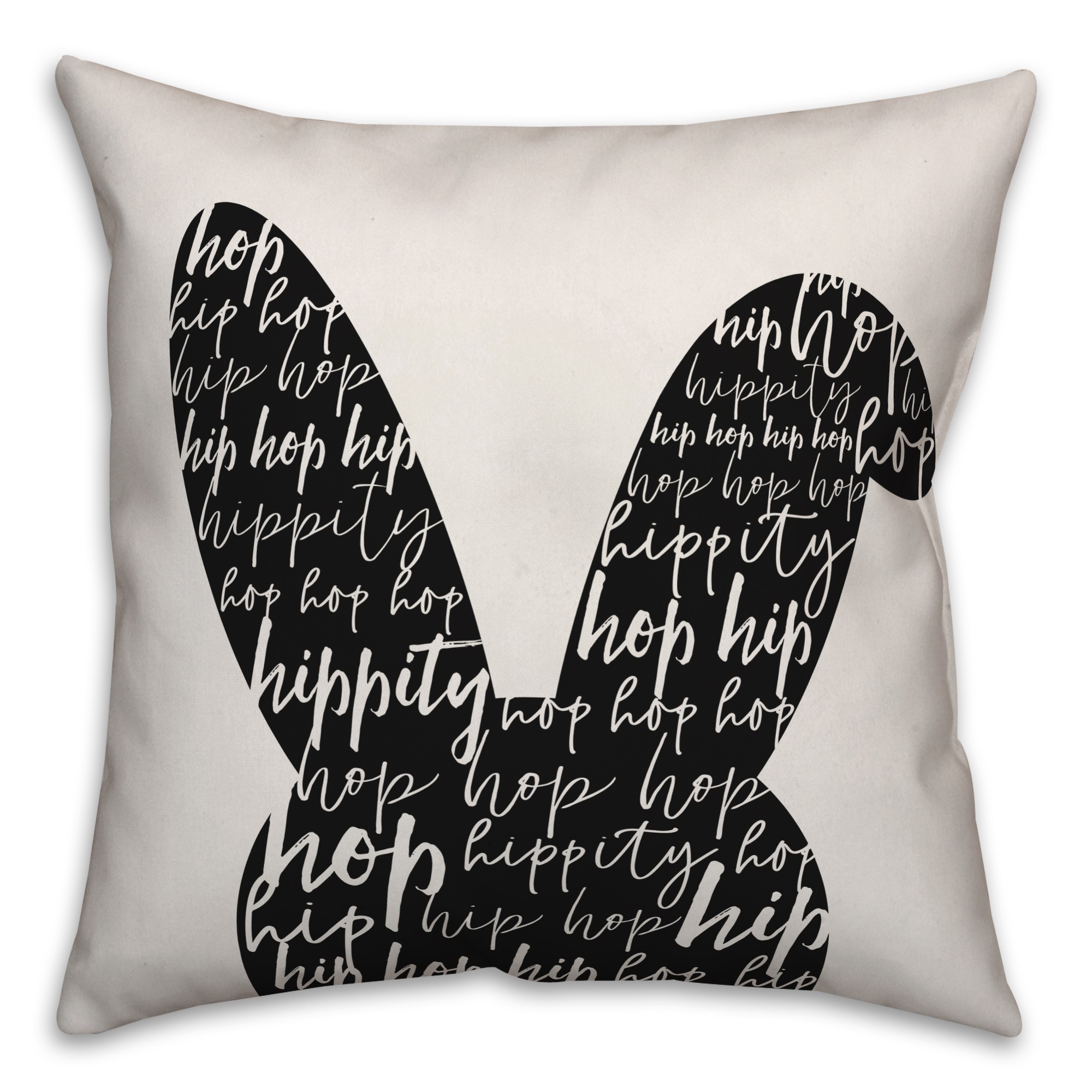 Bunny Silo with Easter Phrases Pillow