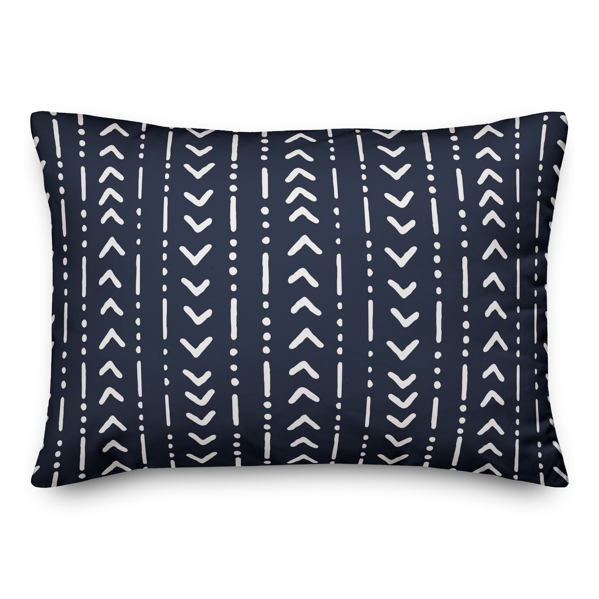 Navy and White Tribal Arrows 14x20 Spun Poly Pillow