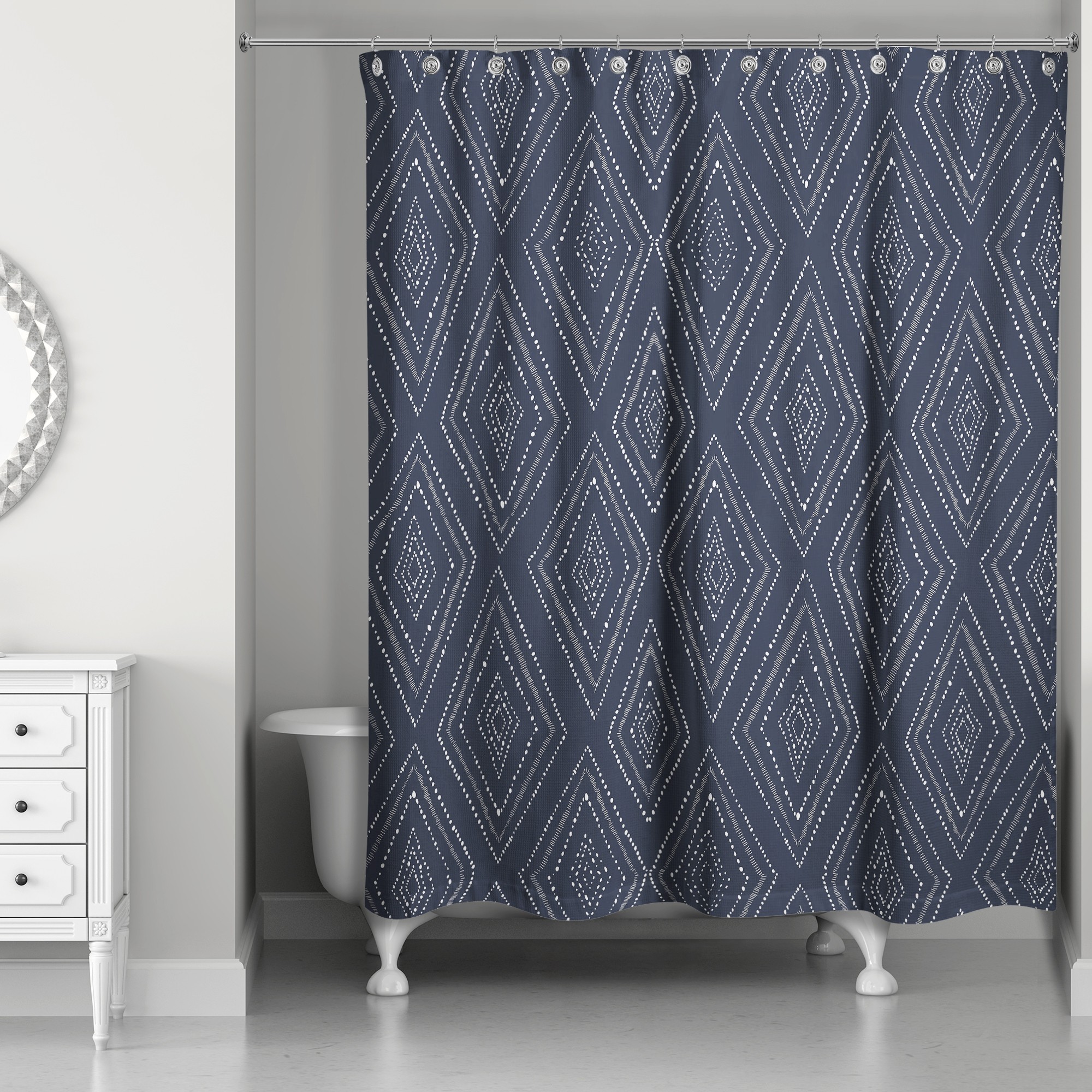 Tribal Diamond Shower Curtain
