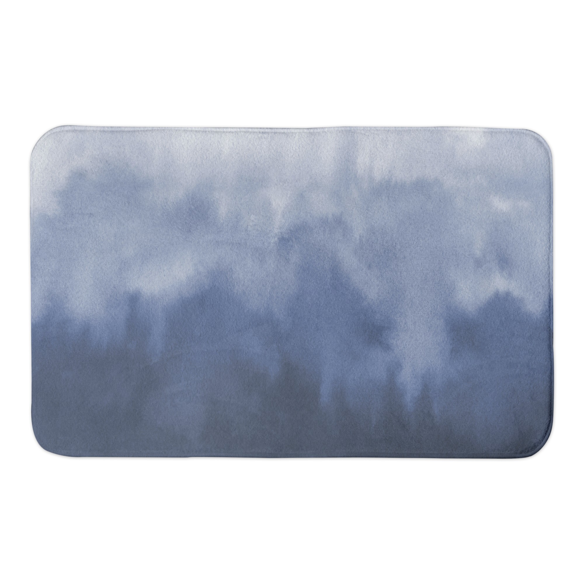 Blue Watercolor 34x21 Bath Mat