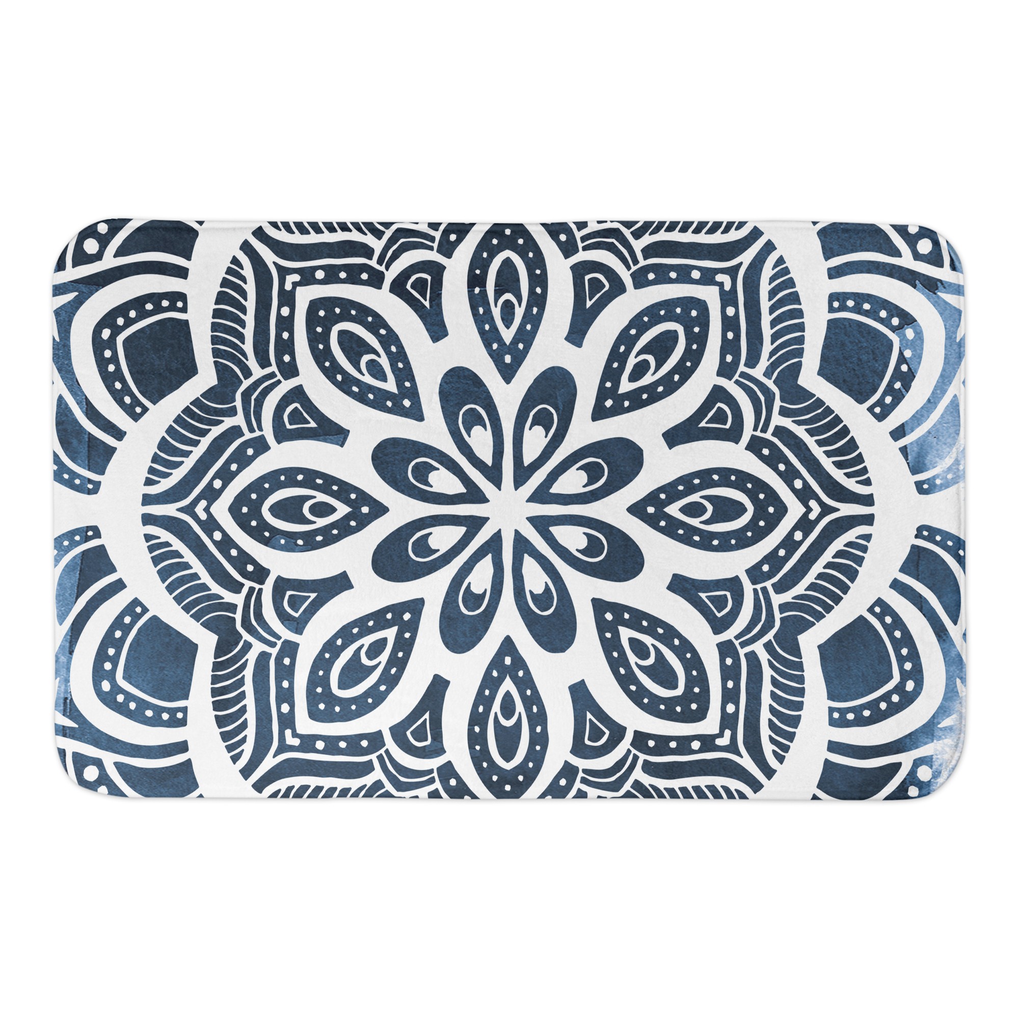 Blue Mandala 34x21 Bath Mat