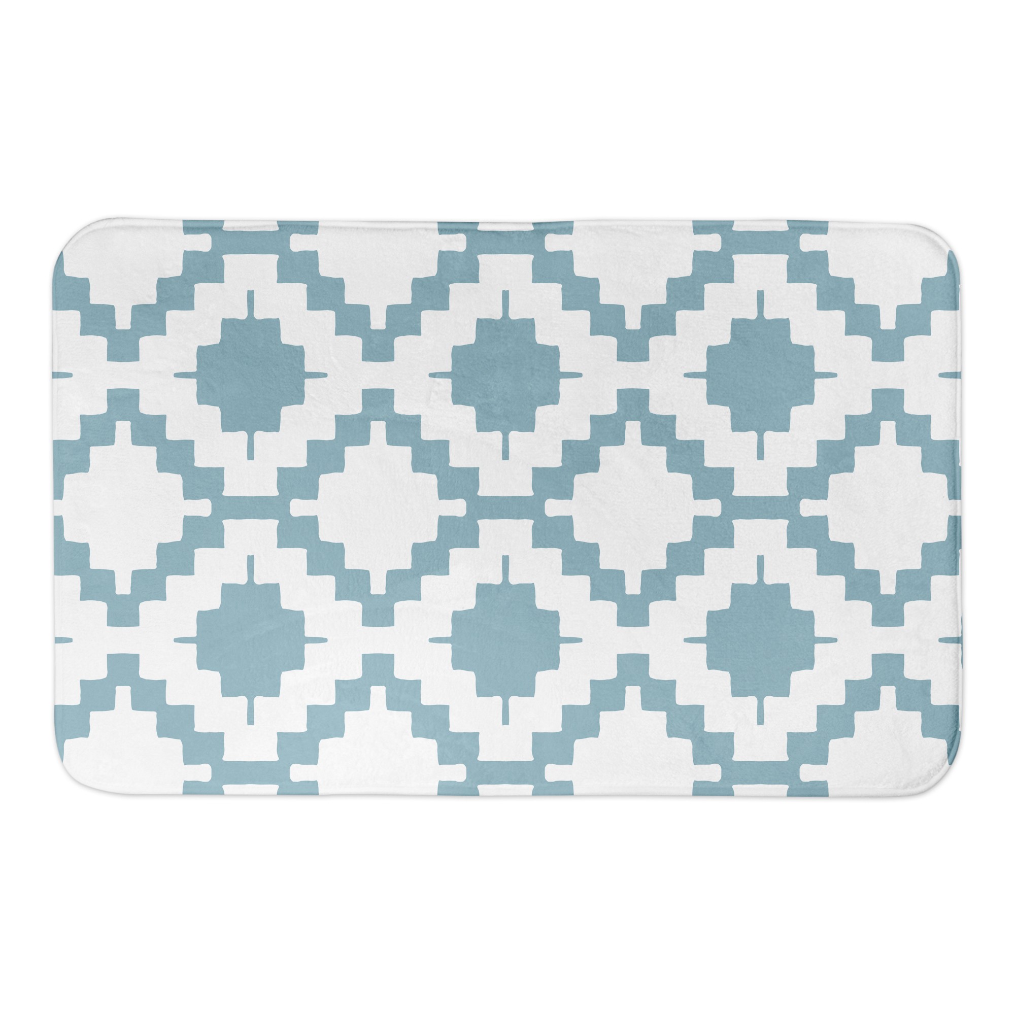 Blue Aztec 34x21 Bath Mat