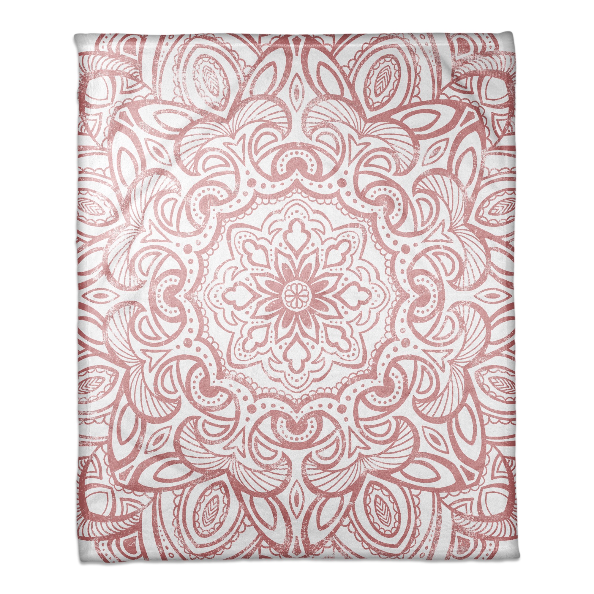 Blush Mandala 50x60 Coral Fleece Blanket