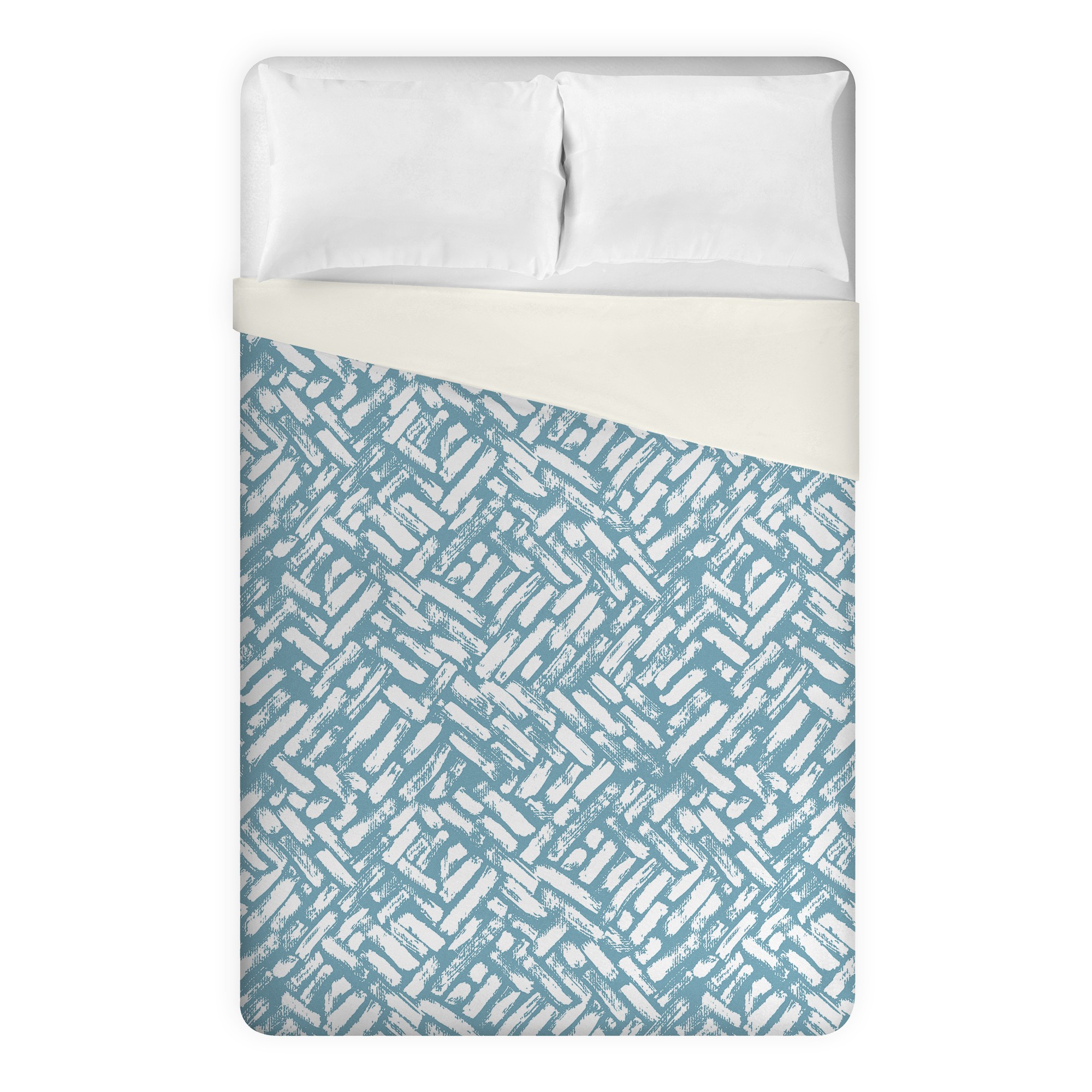 Distressed Brush Strokes Brushed Poly Duvet